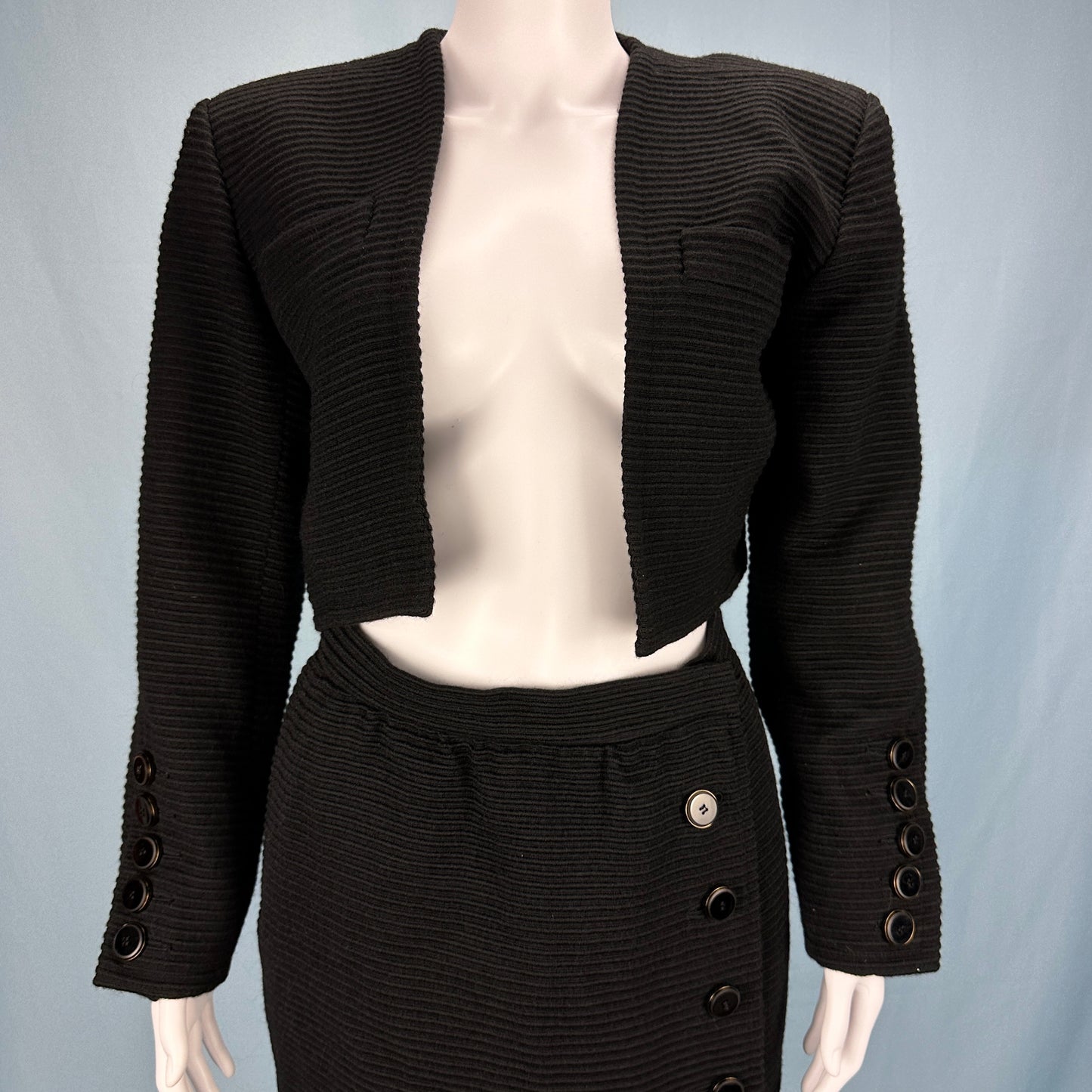 Yves Saint Laurent Rive Gauche C.1988 Skirt Suit Set