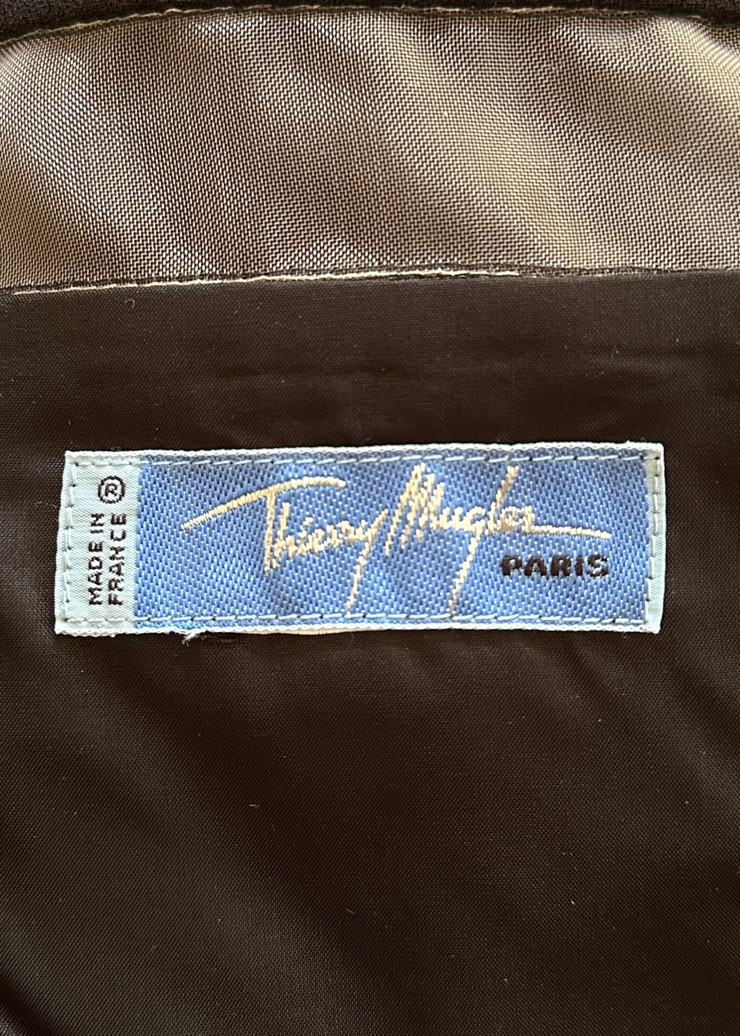 Thierry Mugler Fall 1999 Runway Black Mesh Panel Dress