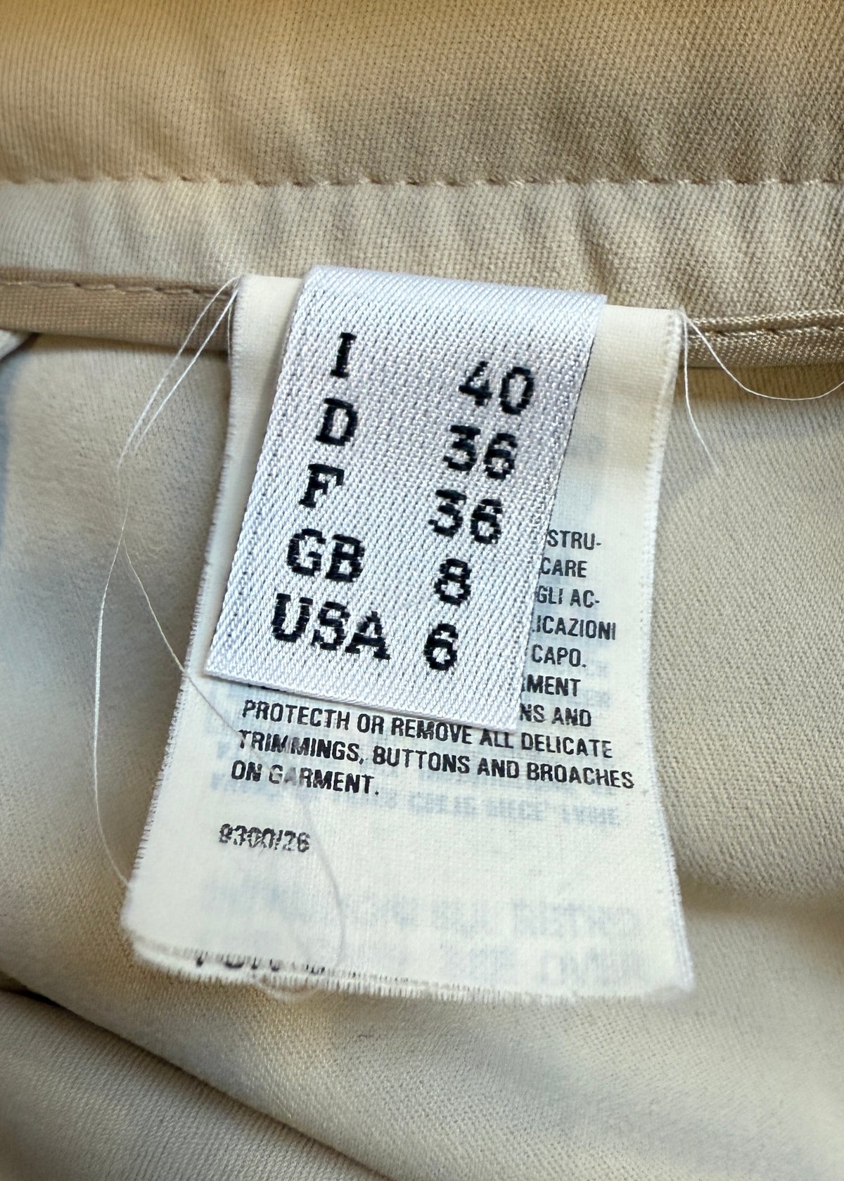 Jean Paul Gaultier Beige Detachable Leather Belt Waistband Pants