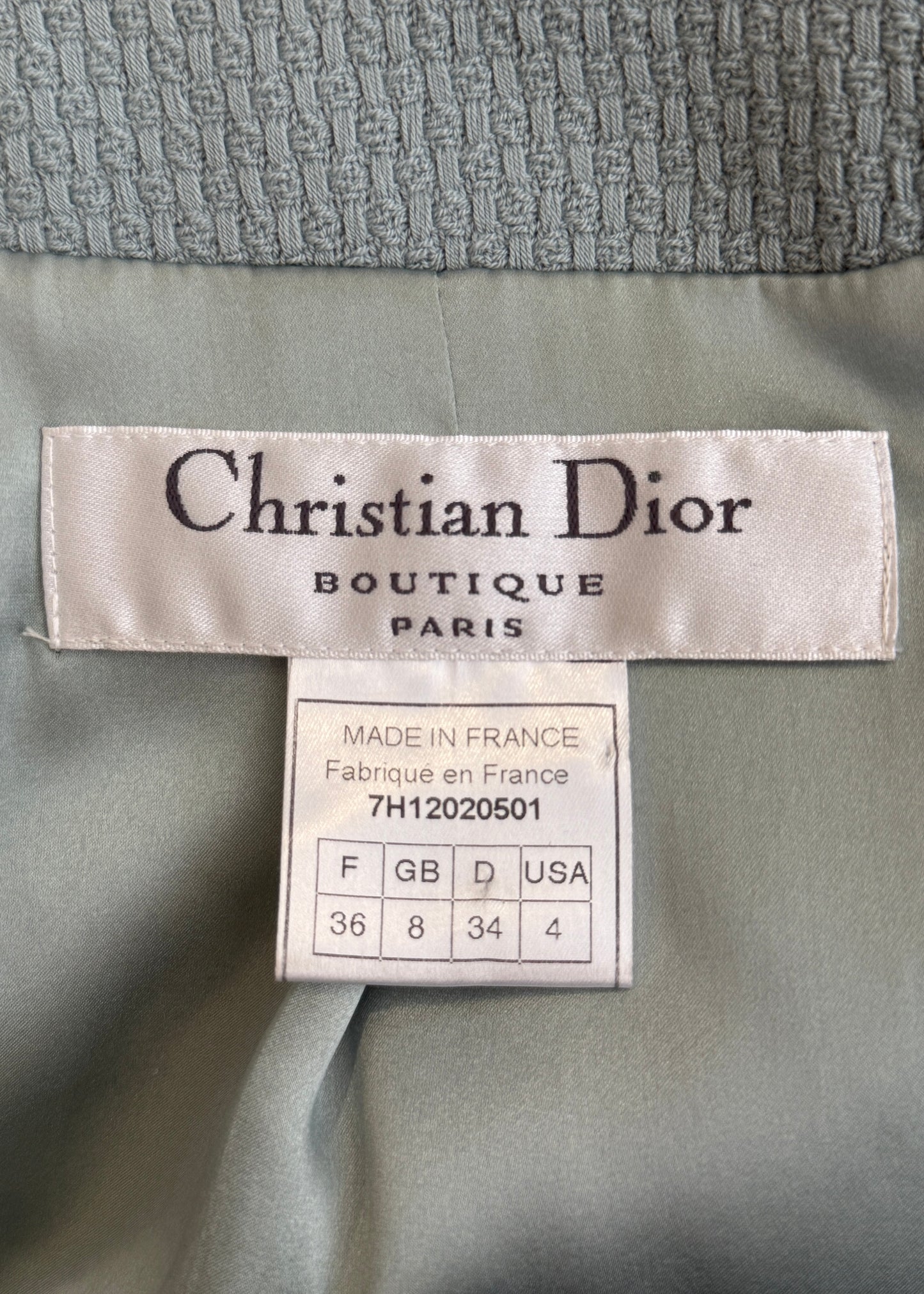 Dior Fall 1997 Runway Blue Fringe Trim Jacket Dress