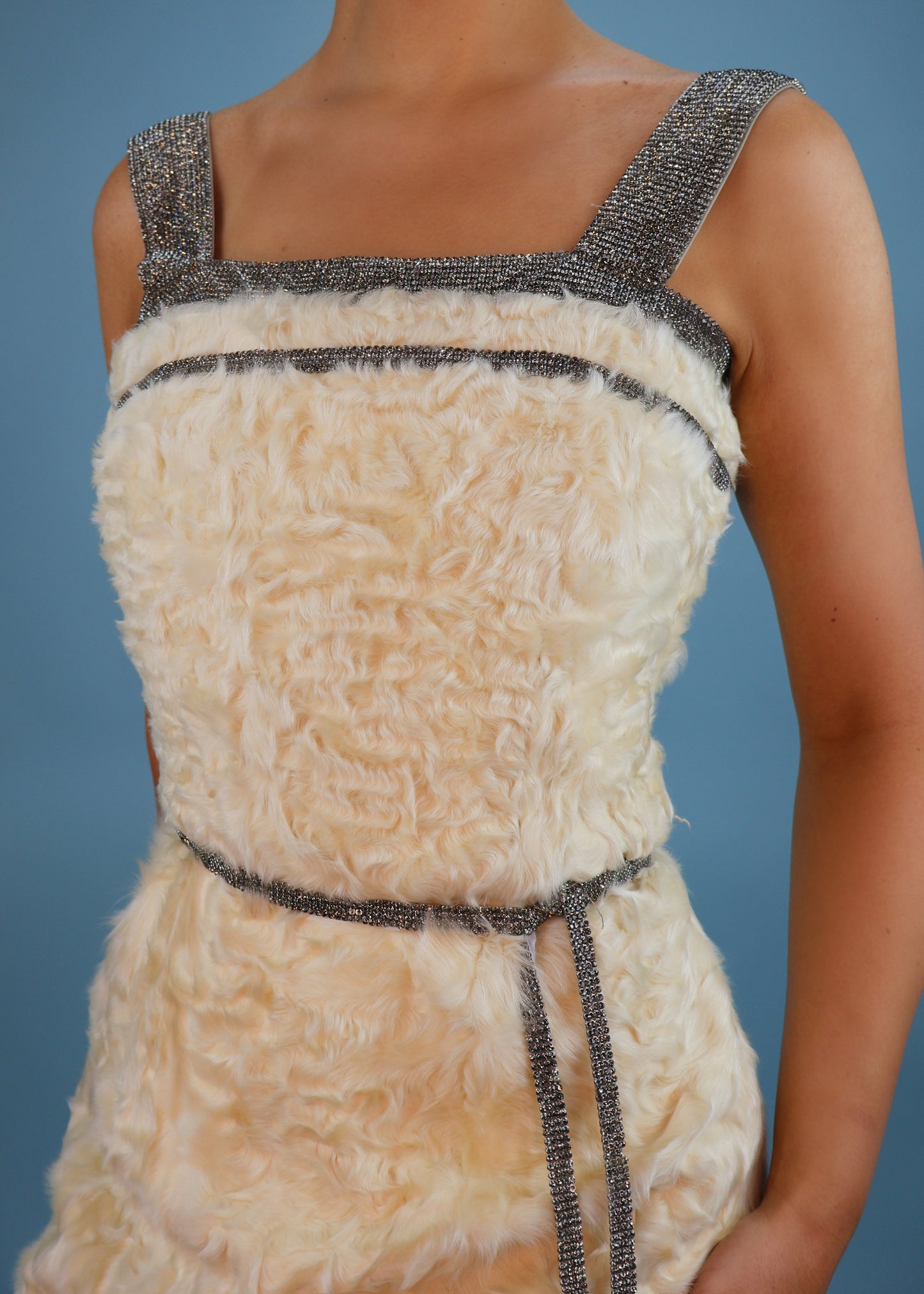 Dolce & Gabbana Fall 2005 Runway Fur & Crystal Dress