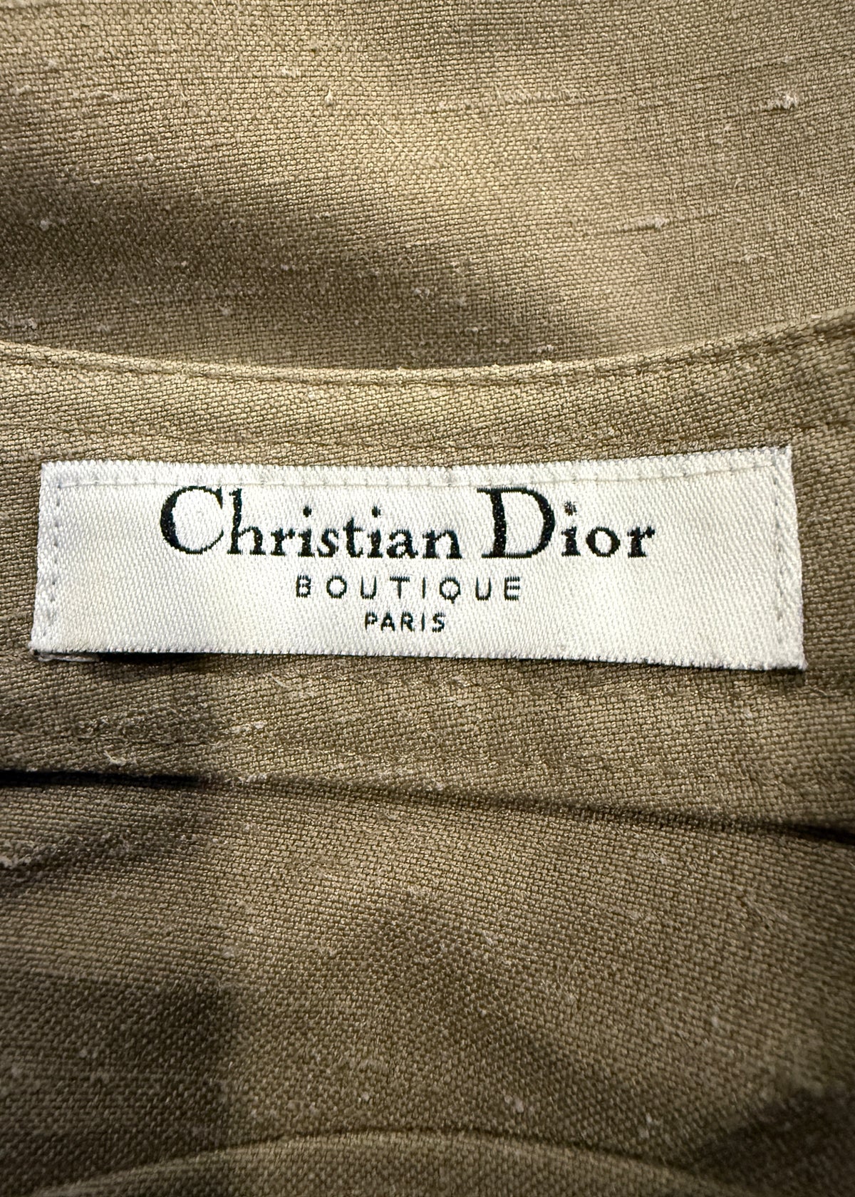 Dior Spring 2003 Khaki Western CD Spurs Details Midi Skirt