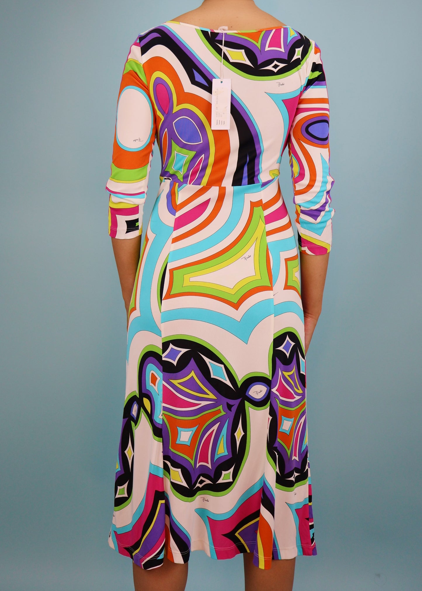 Emilio Pucci Spring 2005 Multi Colour Patterned Midi Dress