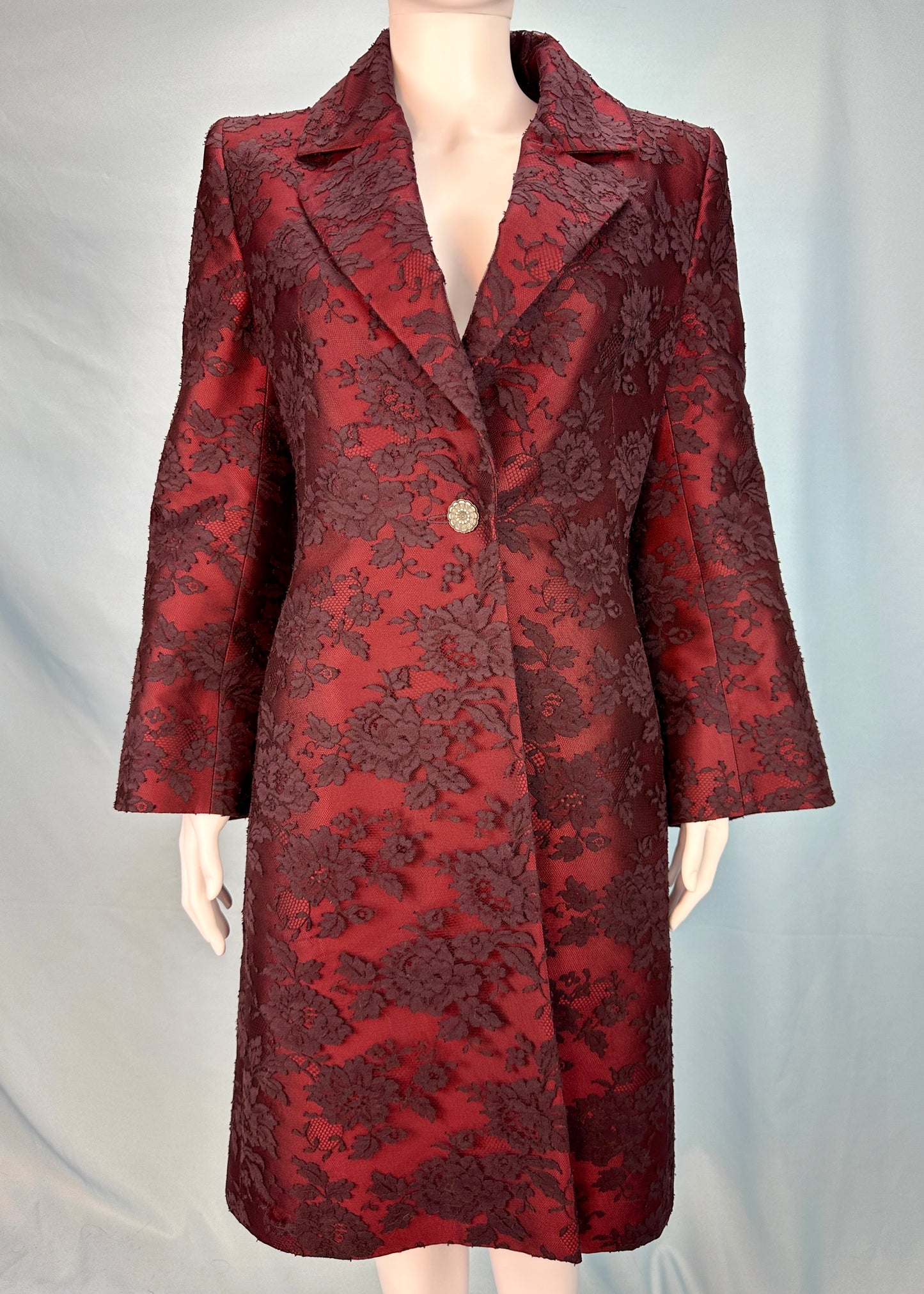 Givenchy Couture by Alexander McQueen Pre-Fall 1998 Red Silk Lace Jacket