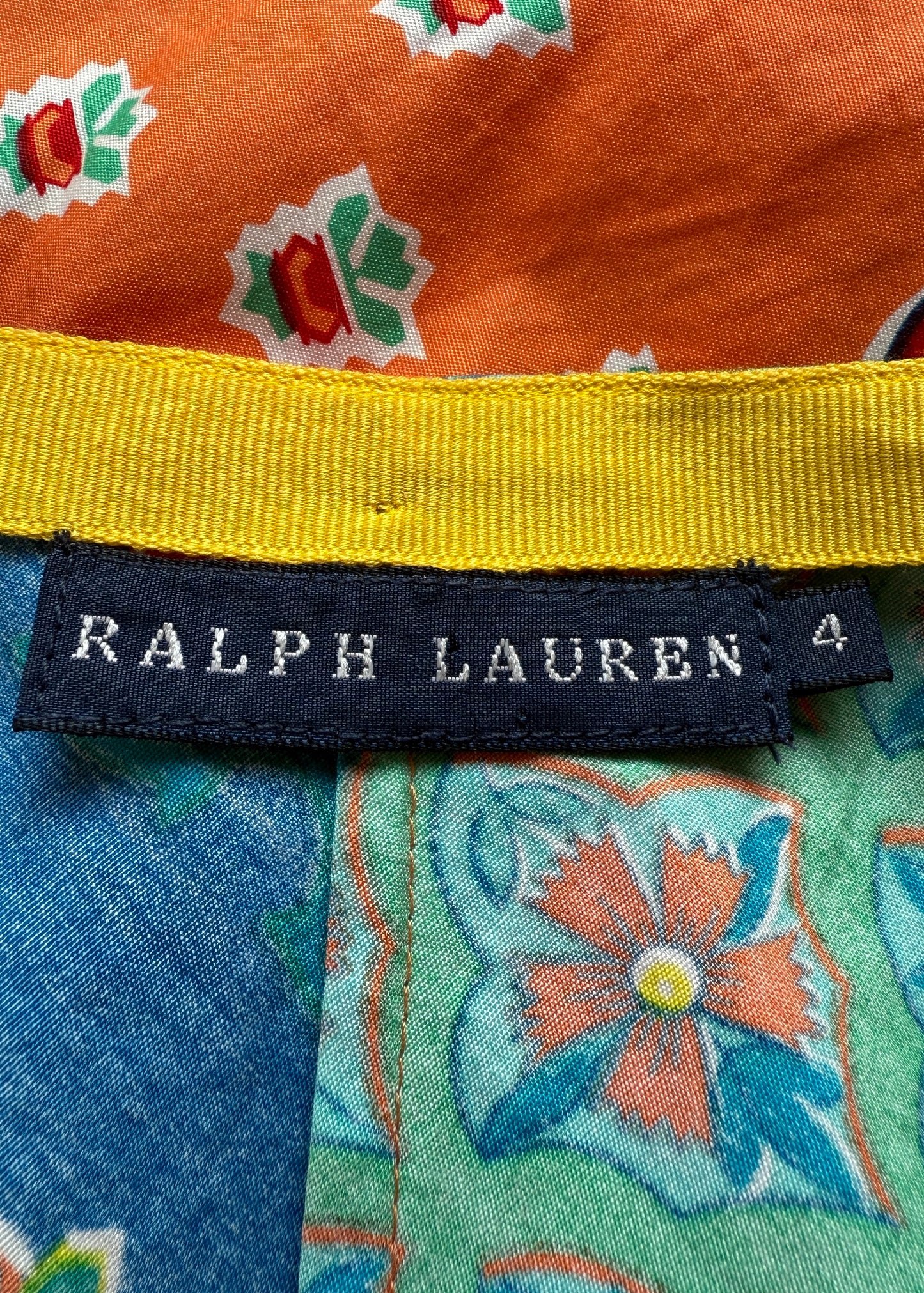Ralph Lauren Multi Colour Paisley Print Cotton Maxi Skirt