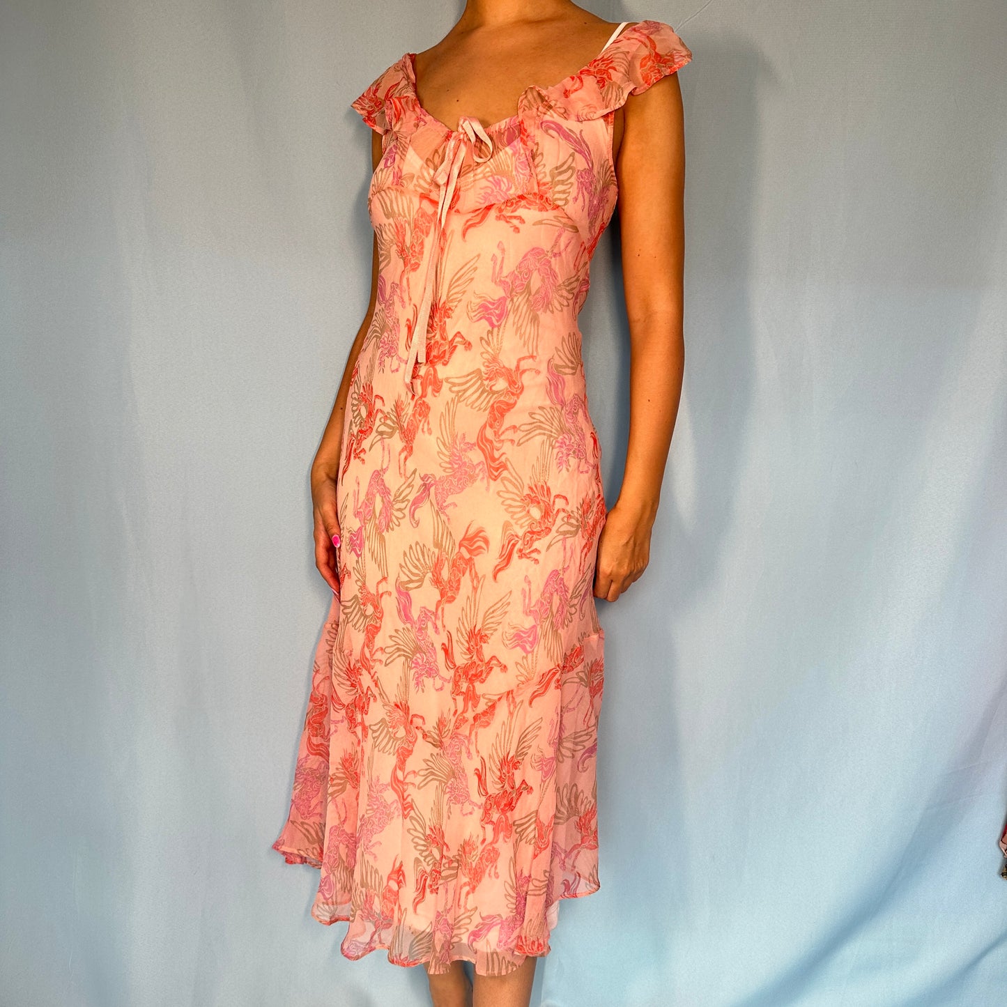 Betsey Johnson Floral Silk Chiffon Dress