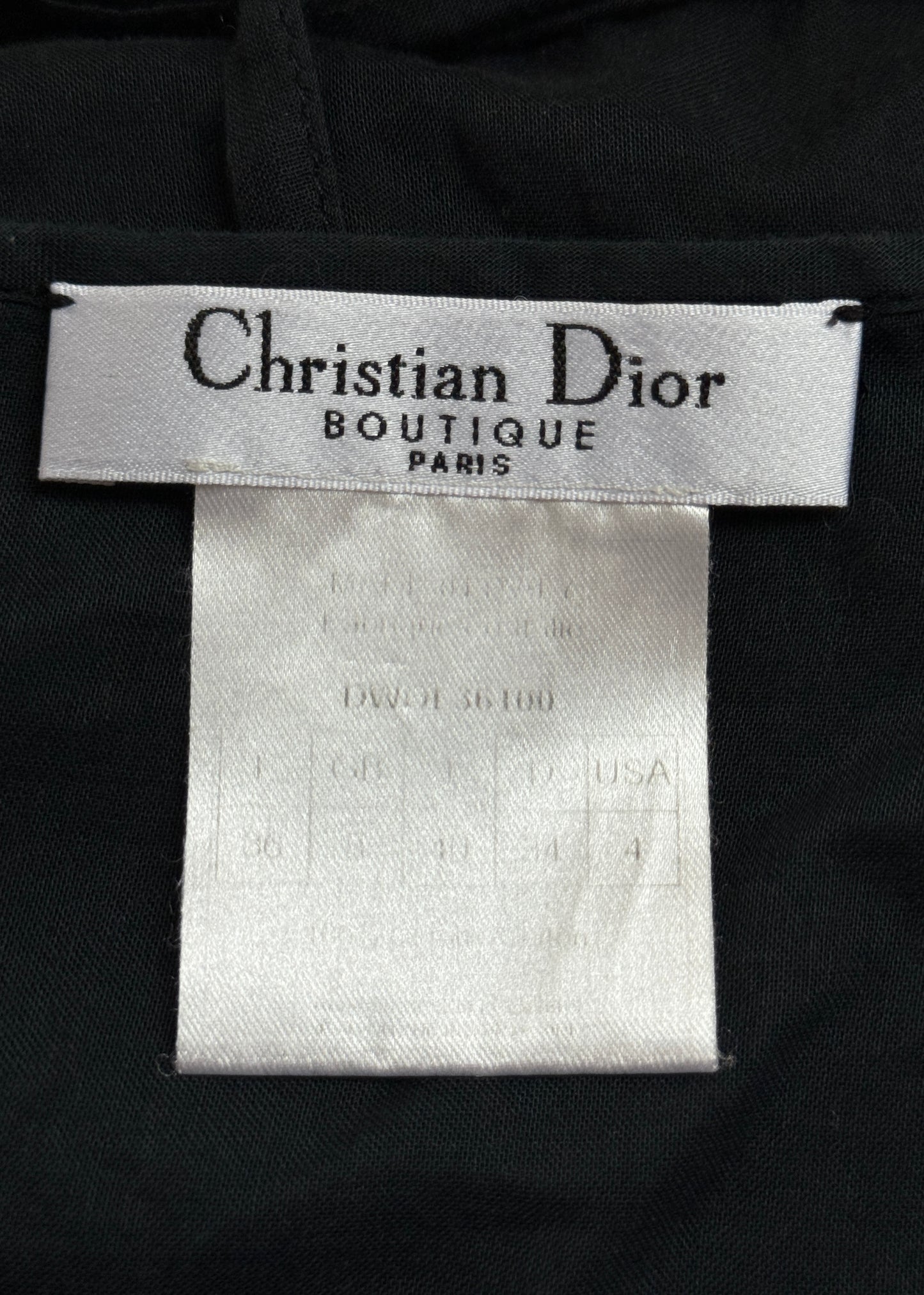 Dior Black & Crystal Monogram Kaftan Mini Dress