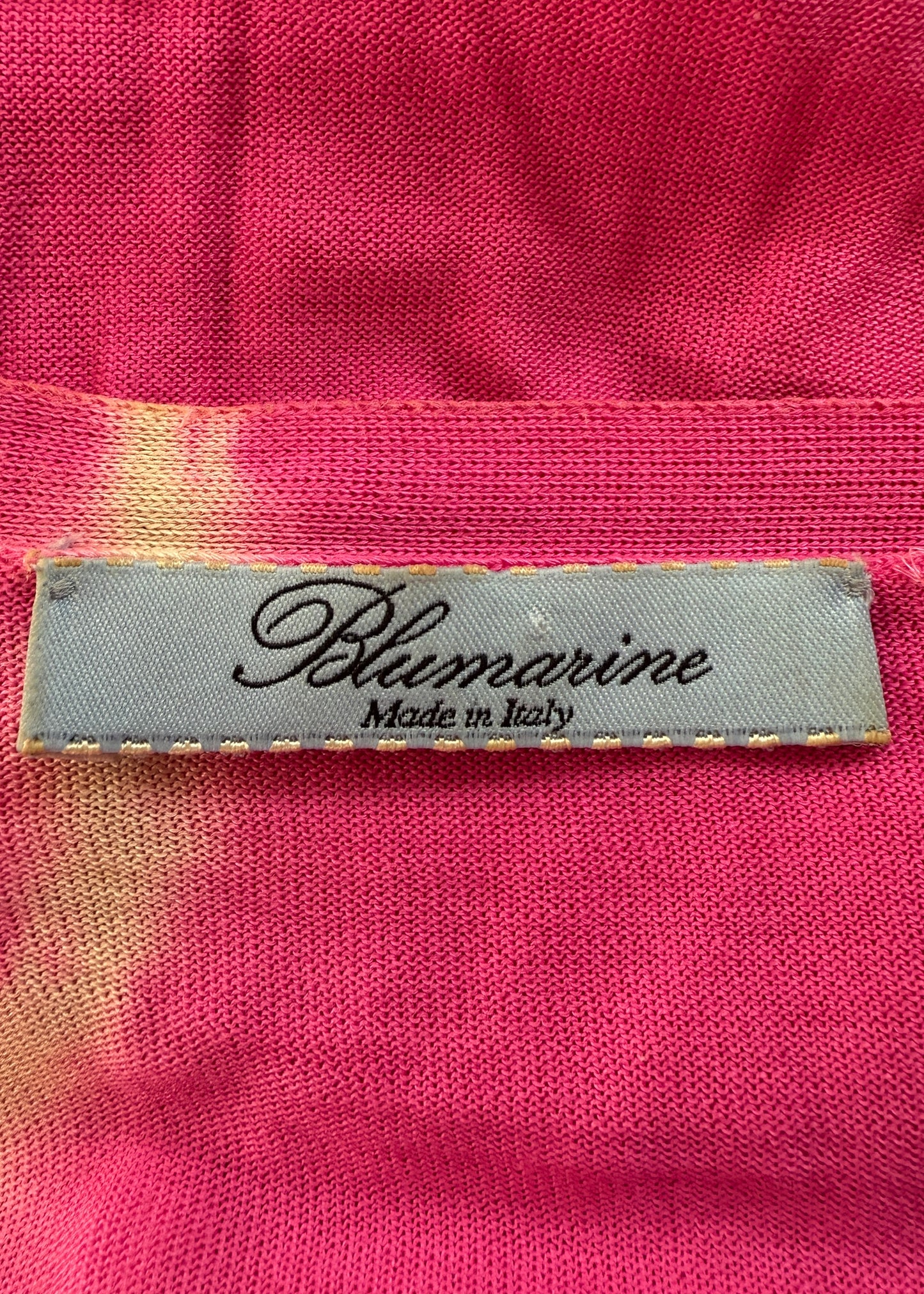Blumarine Spring 2010 Runway Pink Tie Dye & Crystal Silk Knit Dress