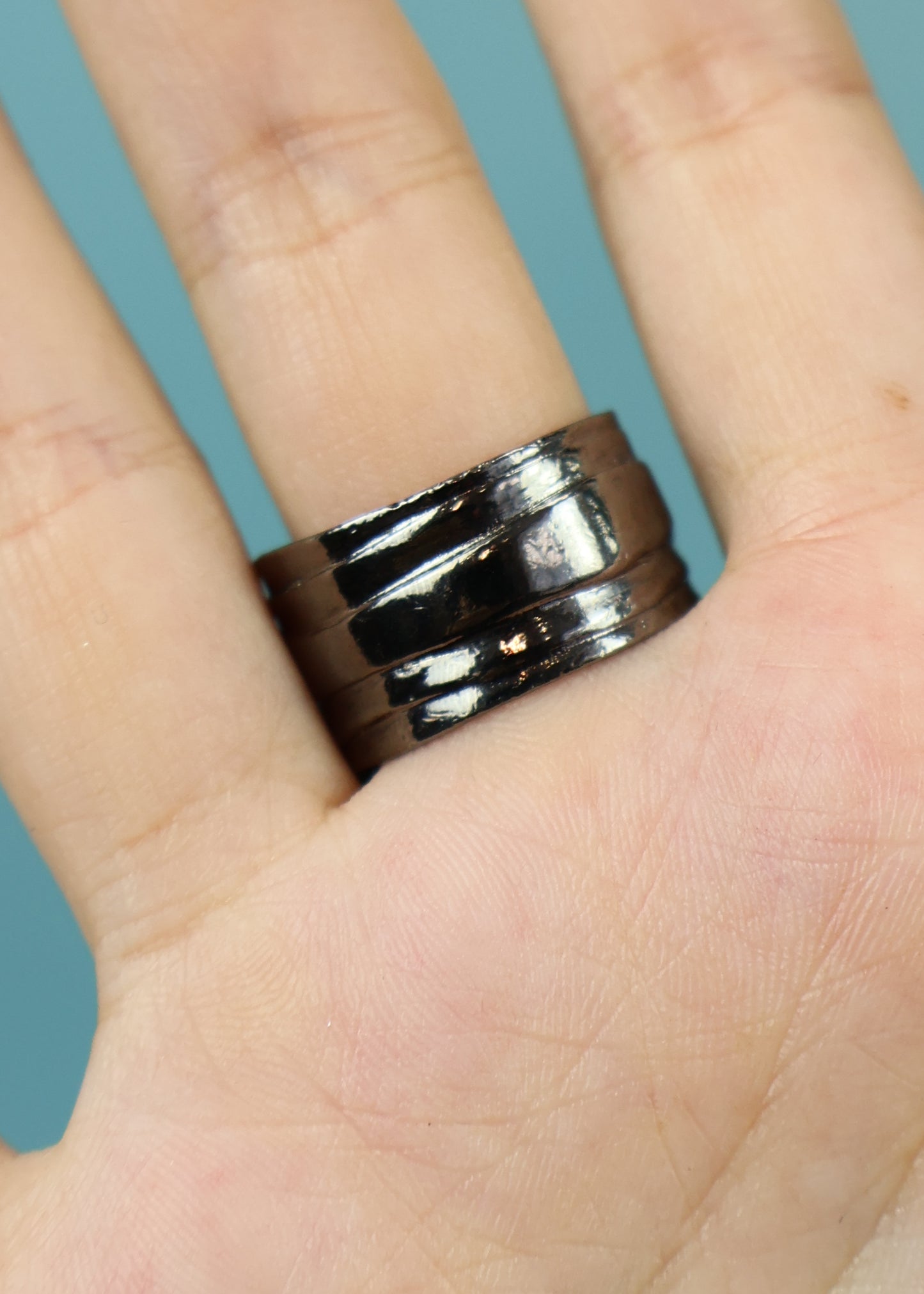 Yves Saint Laurent Black Onyx Cabochon Arty Ring