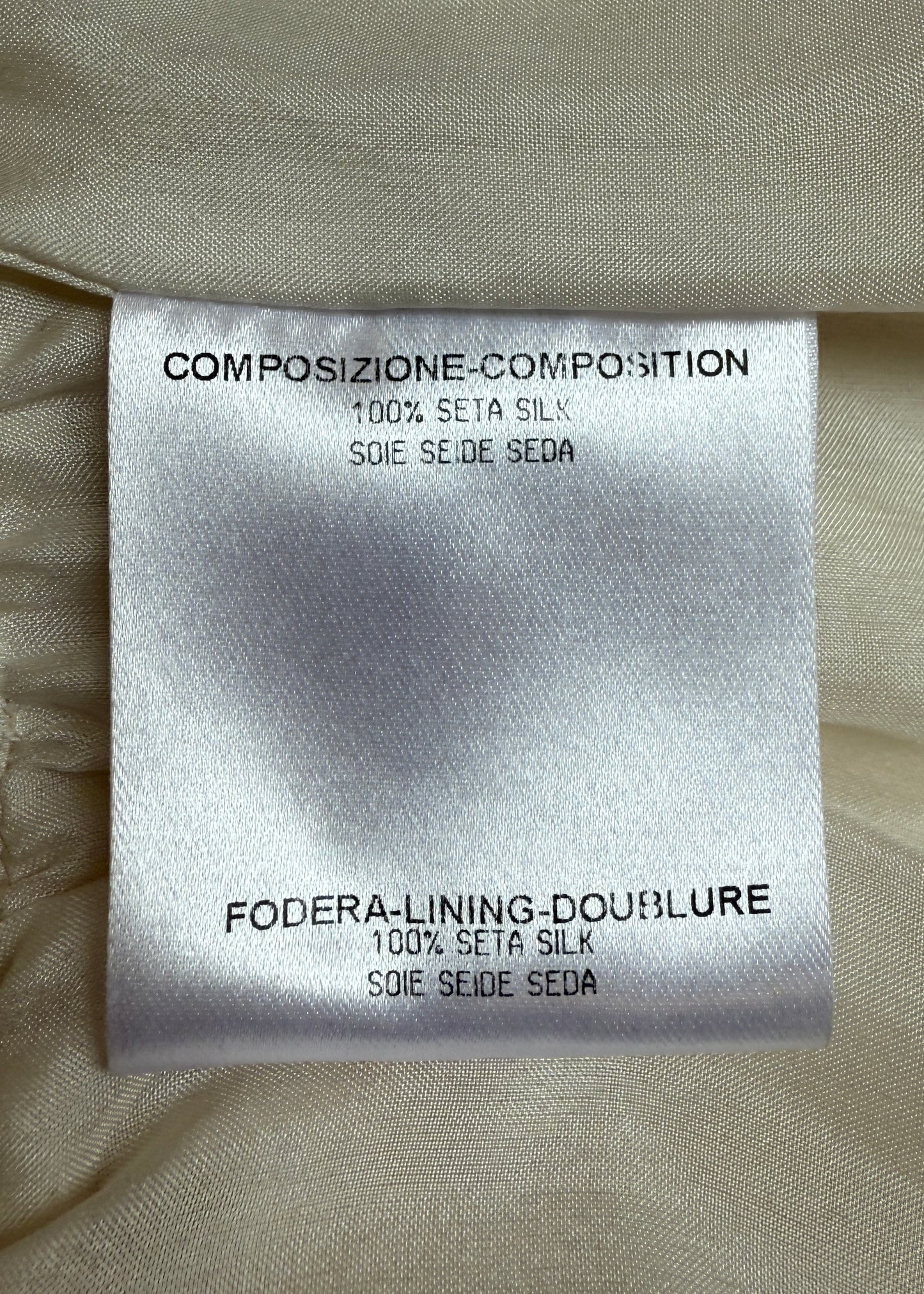 Alexander McQueen Fall 2007 Ivory & Black Asymmetric Draped Silk Dress