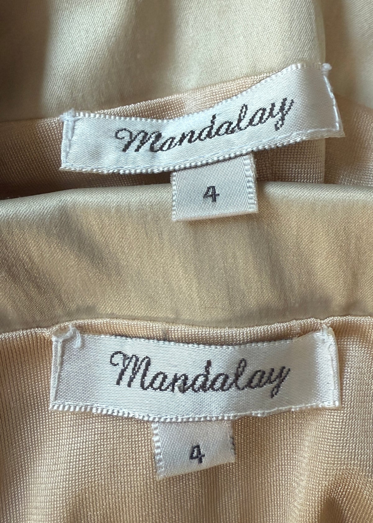Mandalay Light Beige Satin & Lace Embellished Corset & Skirt Set
