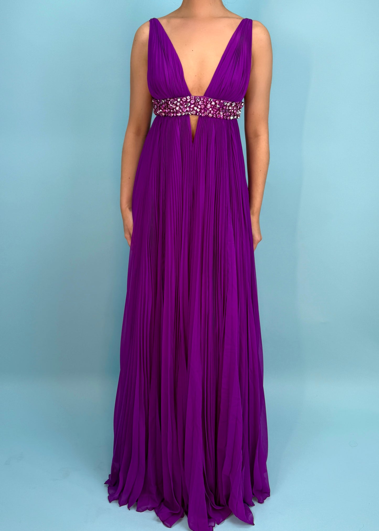 Gucci Fall 2006 Purple Crystal Embellished Pleated Gown
