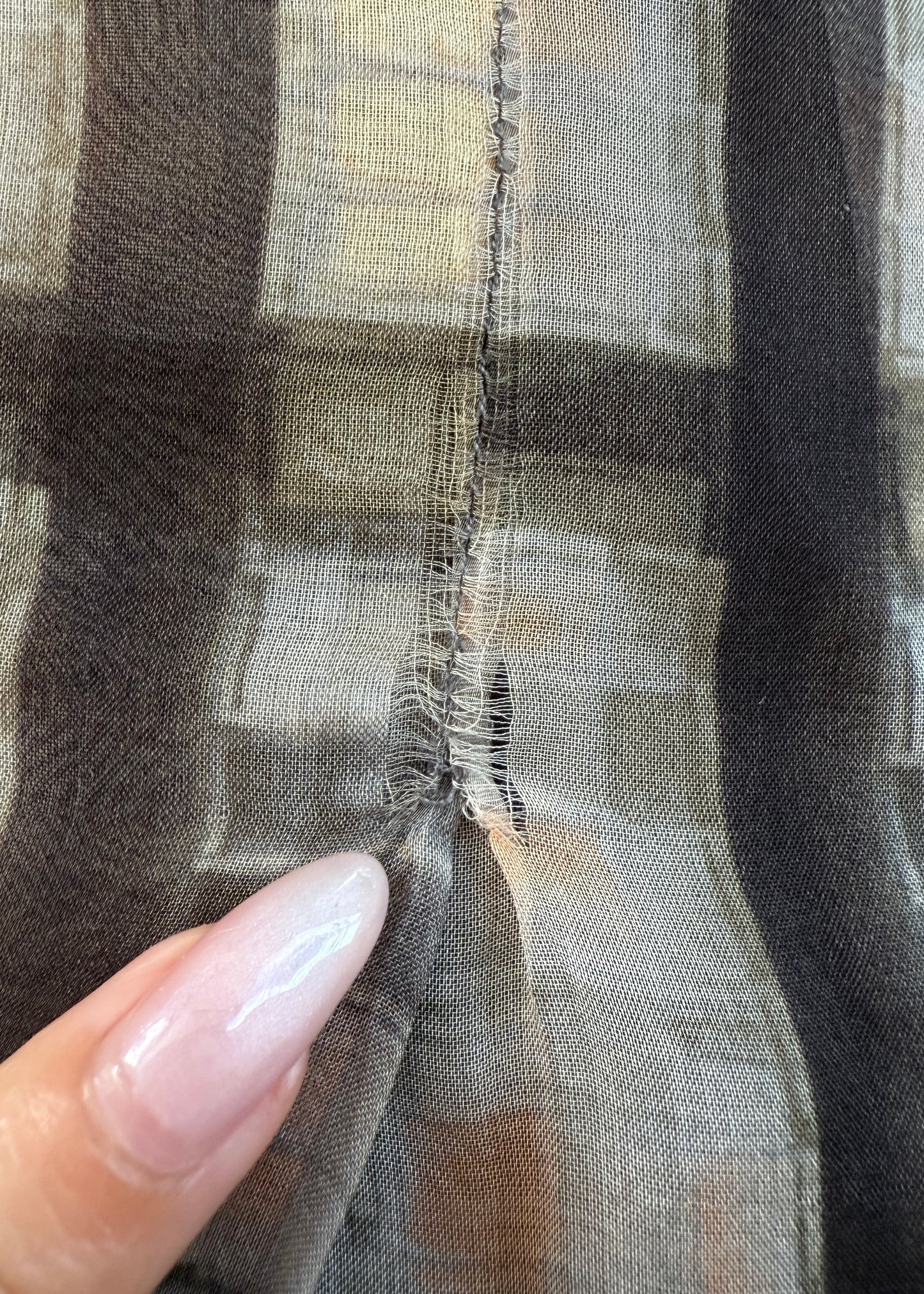 Miu Miu Fall 2004 Plaid Silk Chiffon Top & Skirt Set