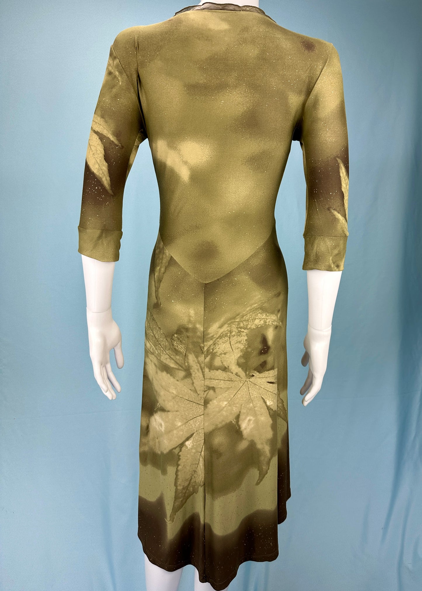 Roberto Cavalli Fall 1999 Leaf Print Dress