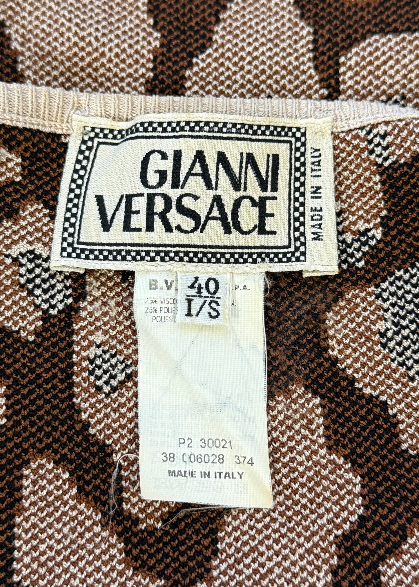 Versace Leopard Print Knitted Top