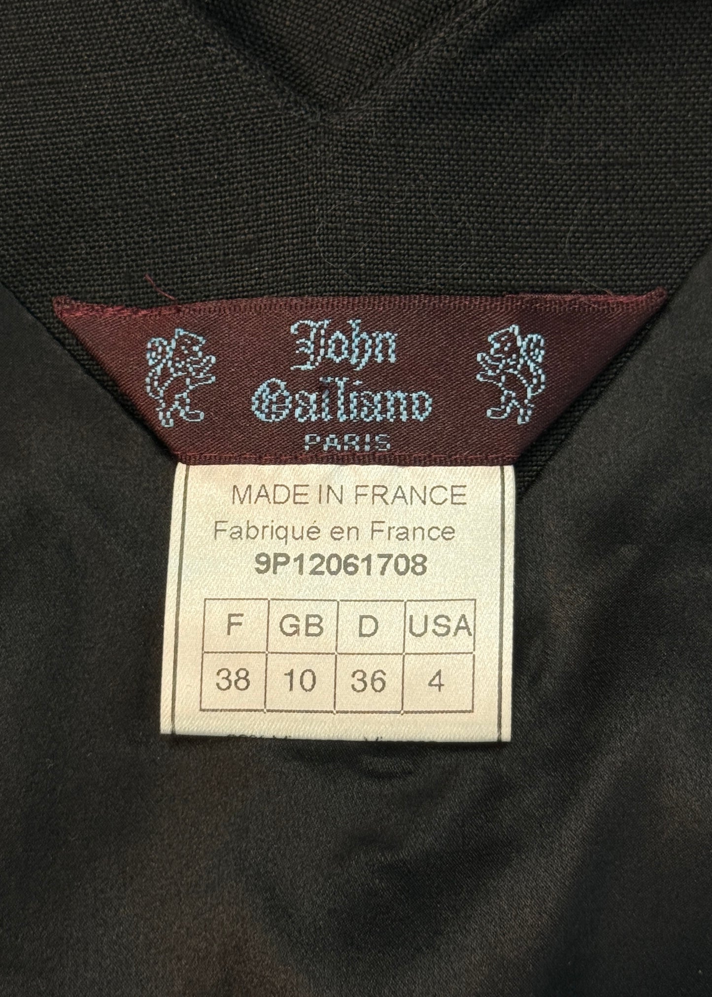John Galliano Spring 1999 Black Lace Hem Dress