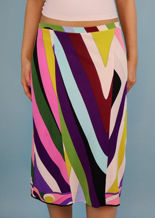 Emilio Pucci Fall 2004 Multi Colour Pattern Skirt