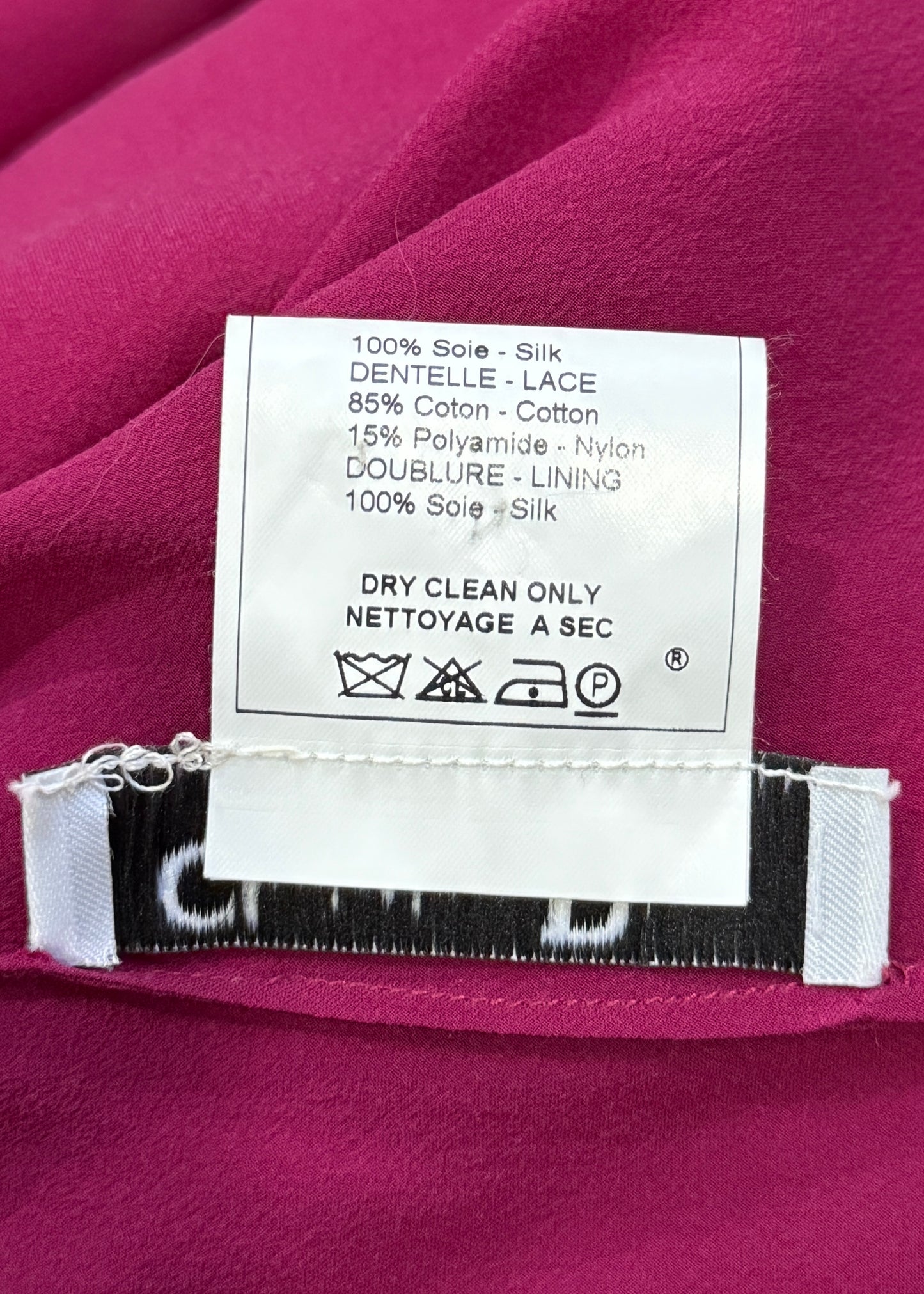 Dior Spring 2001 Pink Tie Dye Silk Bow Lace Gown