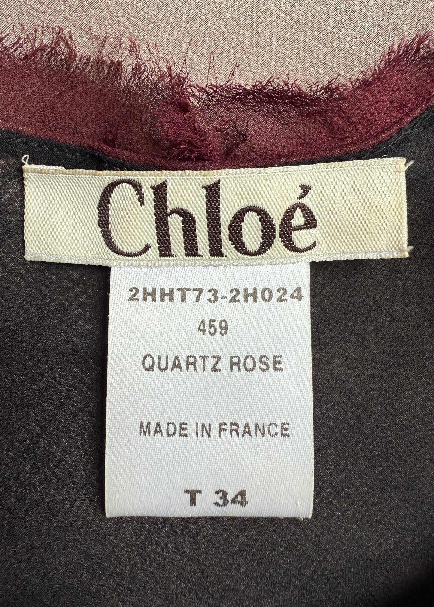 Chloé Fall 2002 Runway Pink Silk Embellished Top