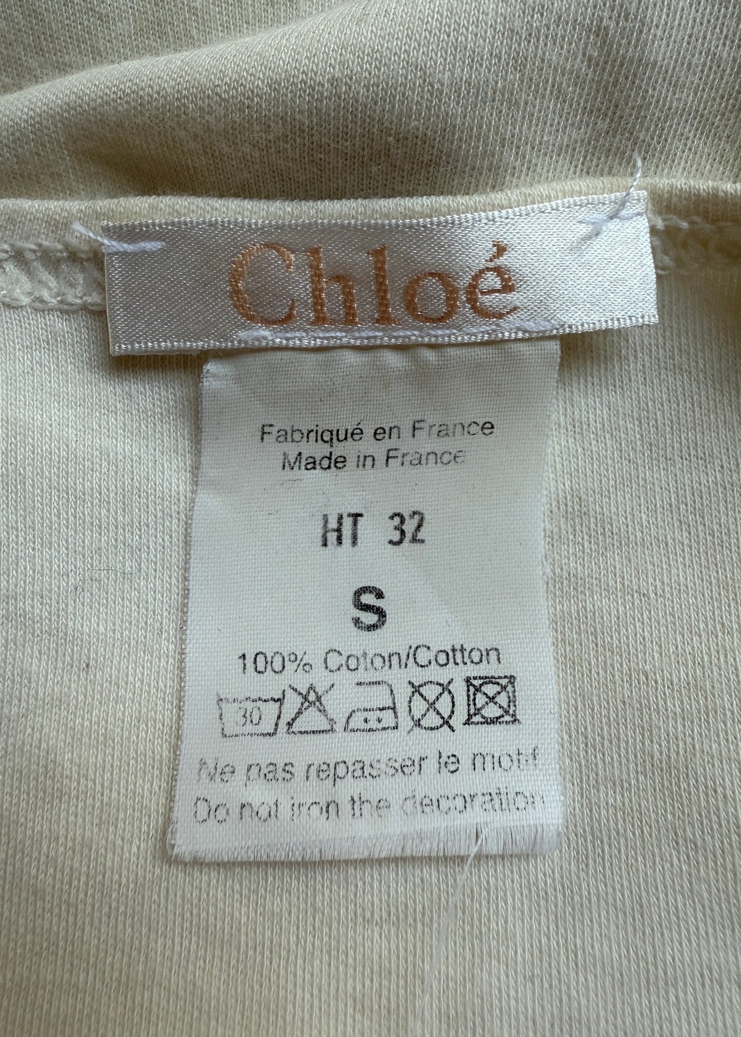 Chloé Spring 1999 "I Love You" Glitter Print Top