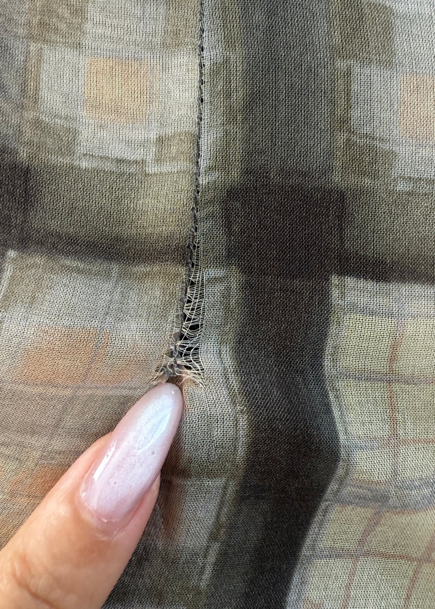 Miu Miu Fall 2004 Plaid Silk Chiffon Top & Skirt Set