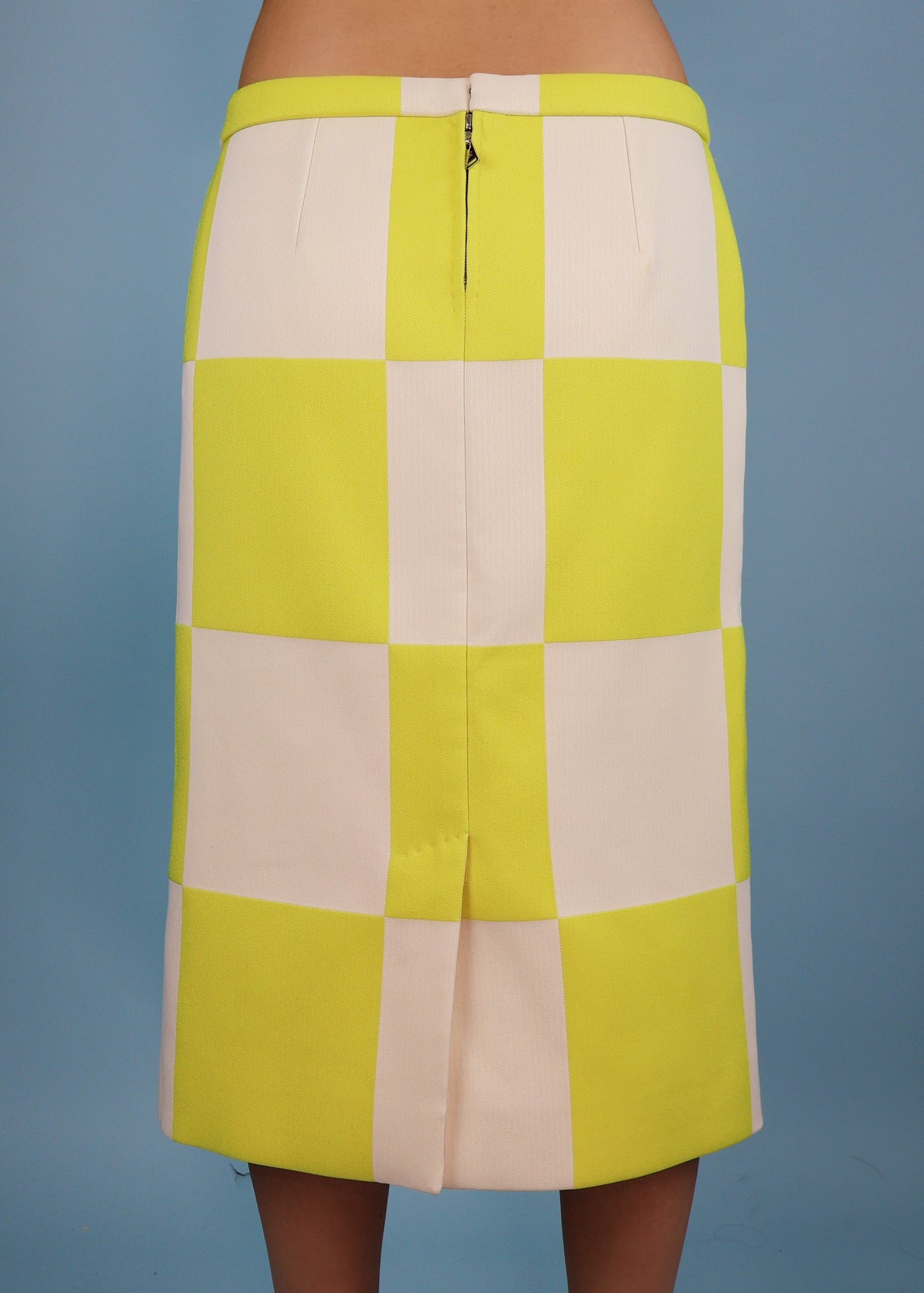 Louis Vuitton Spring 2013 Runway Yellow & White Checked Damier Skirt