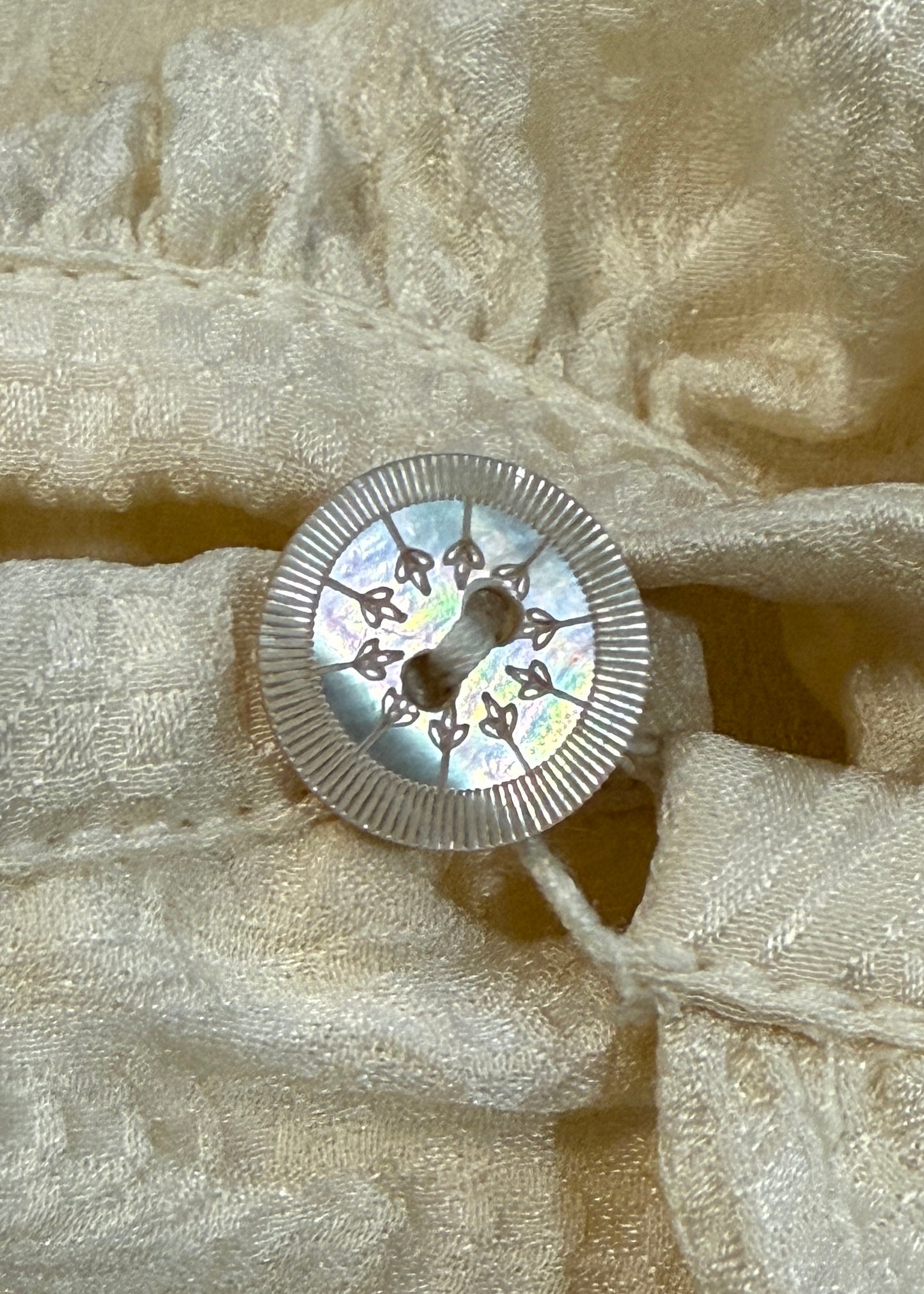 Alexander McQueen Spring 2006 Ivory Floral Silk Cowl Top