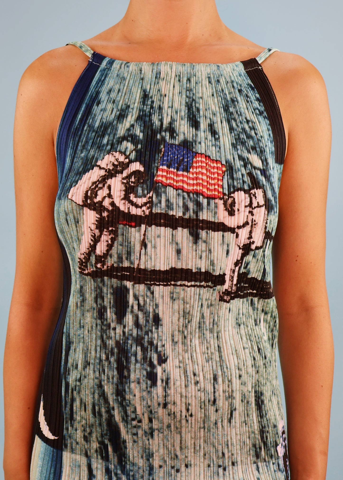 Issey Miyake Pleats Please 1999 Apollo Moon Landing Mini Dress