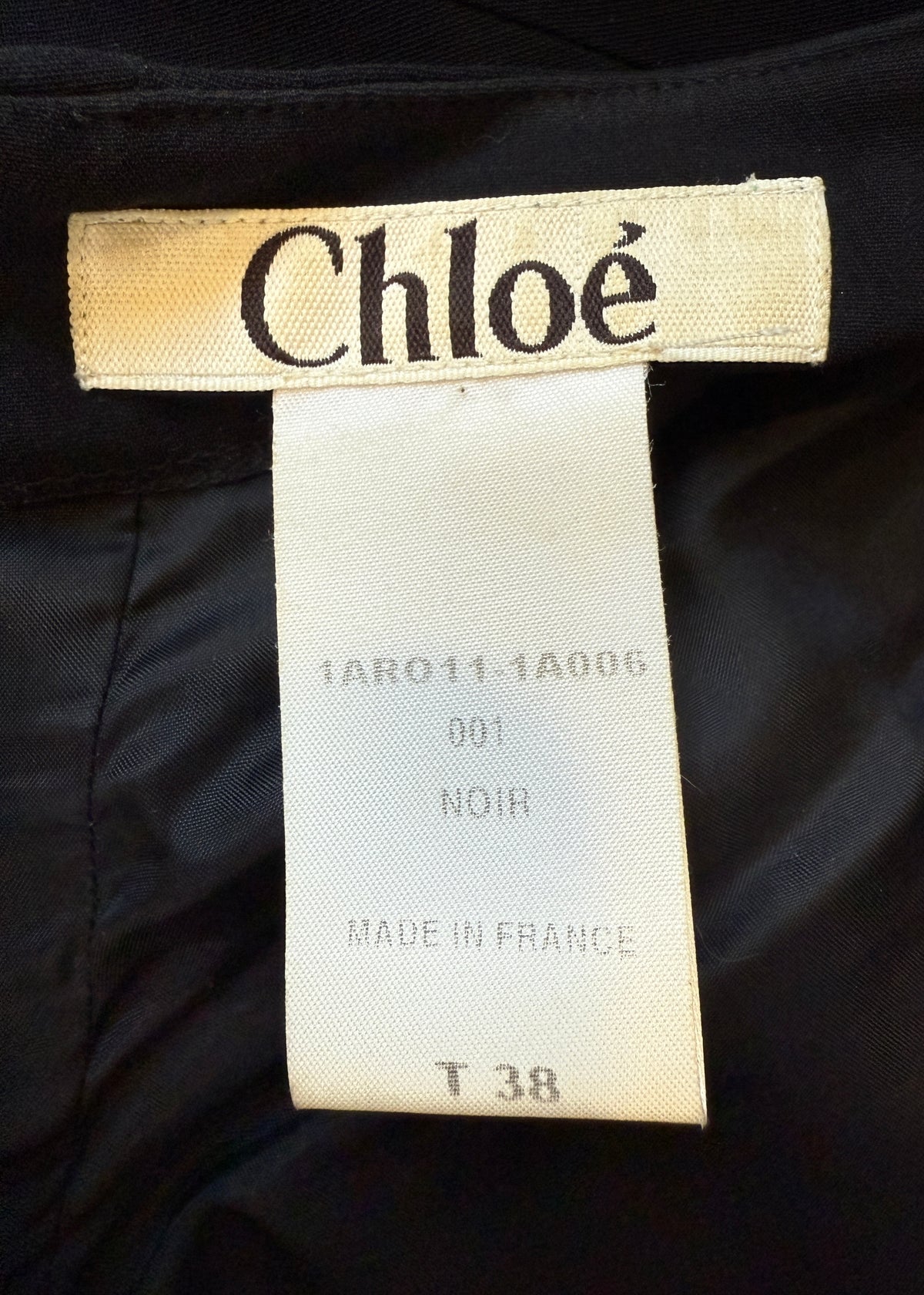 Chloé Fall 2001 Black Zip Back Silk Halter Dress