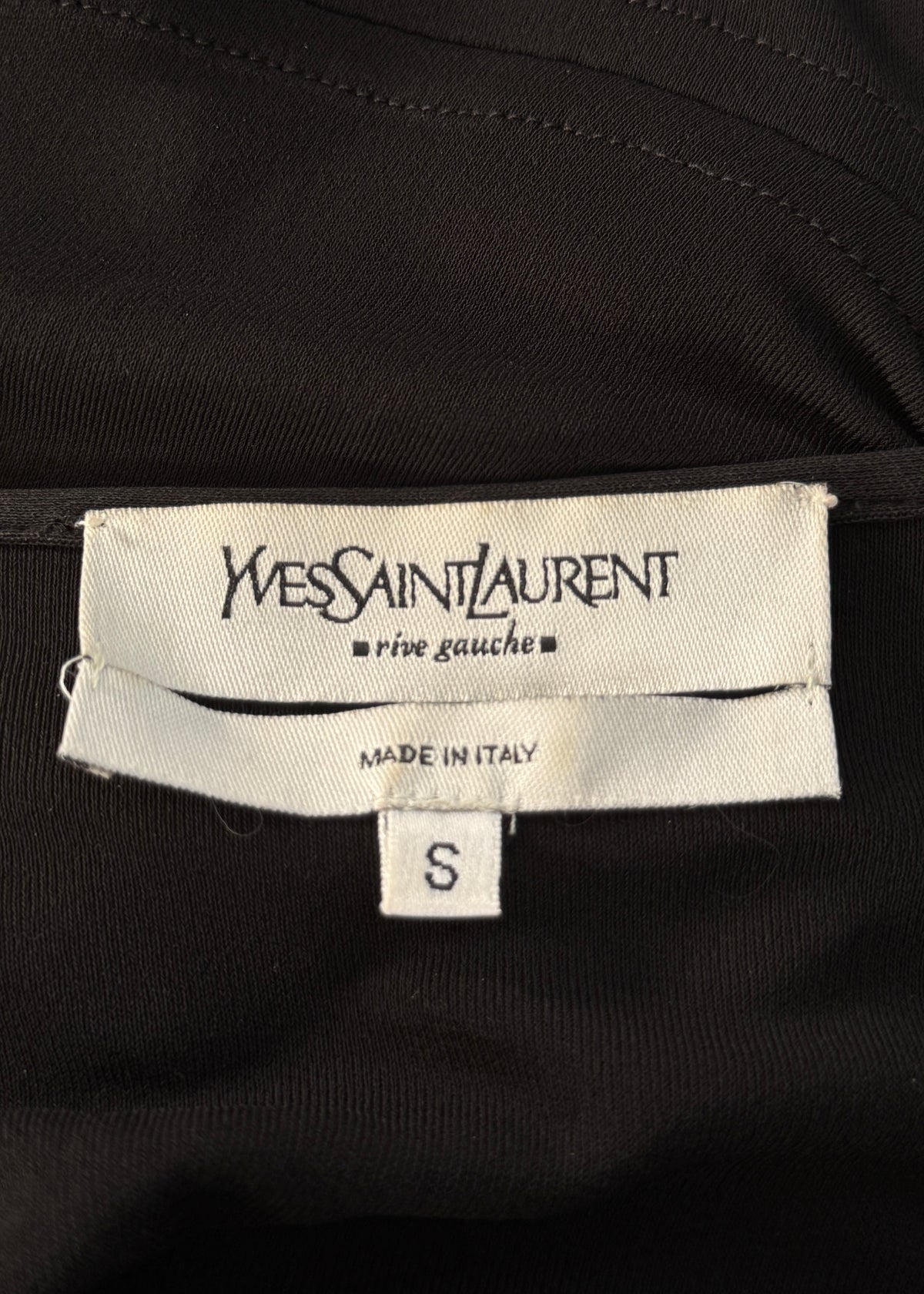 Yves Saint Laurent Spring 2003 Black Floating Sleeve Dress