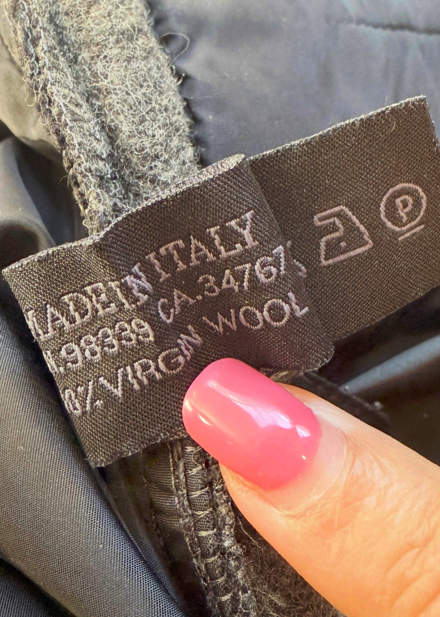 Prada 1990s Grey Wool Nylon Drawstring Waistband Pants