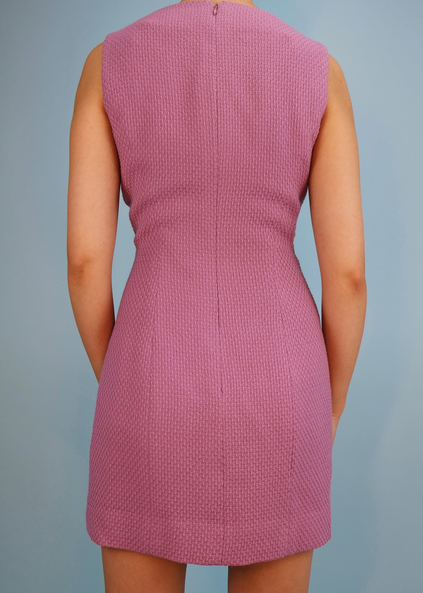 Dior Fall 1997 Purple Textured Wool Mini Dress