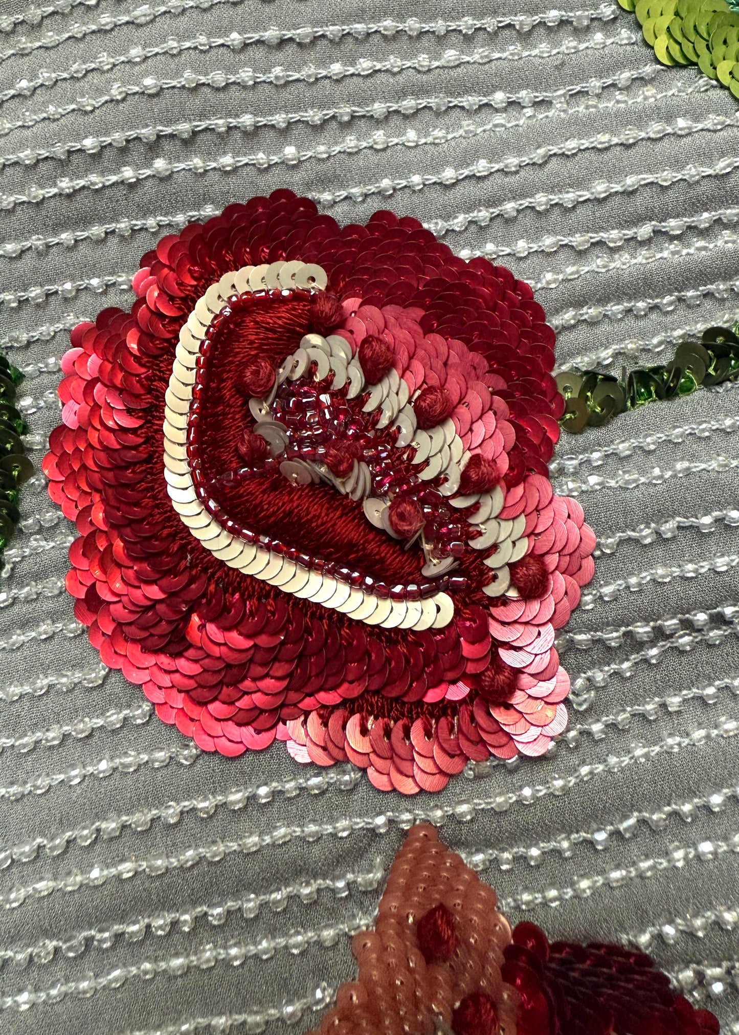 Dolce & Gabbana Spring 1999 Runway Embellished Beaded Floral Silk Wide Belt