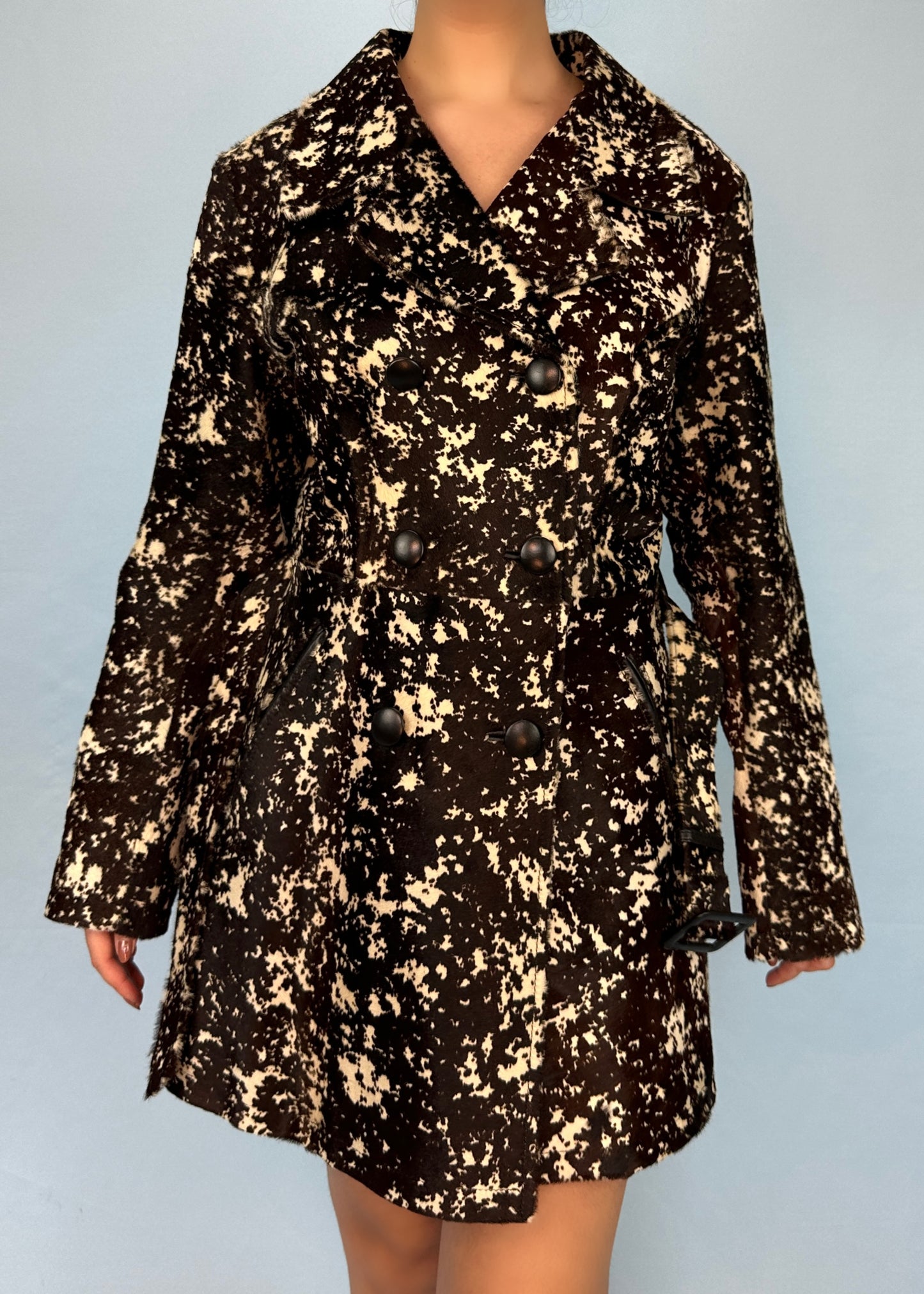 Dolce & Gabbana Fall 2002 Pony Hair Leather Mottled Jacket