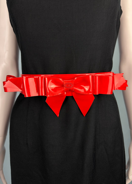 Chanel Spring 2008 Red Leather Bow Belt