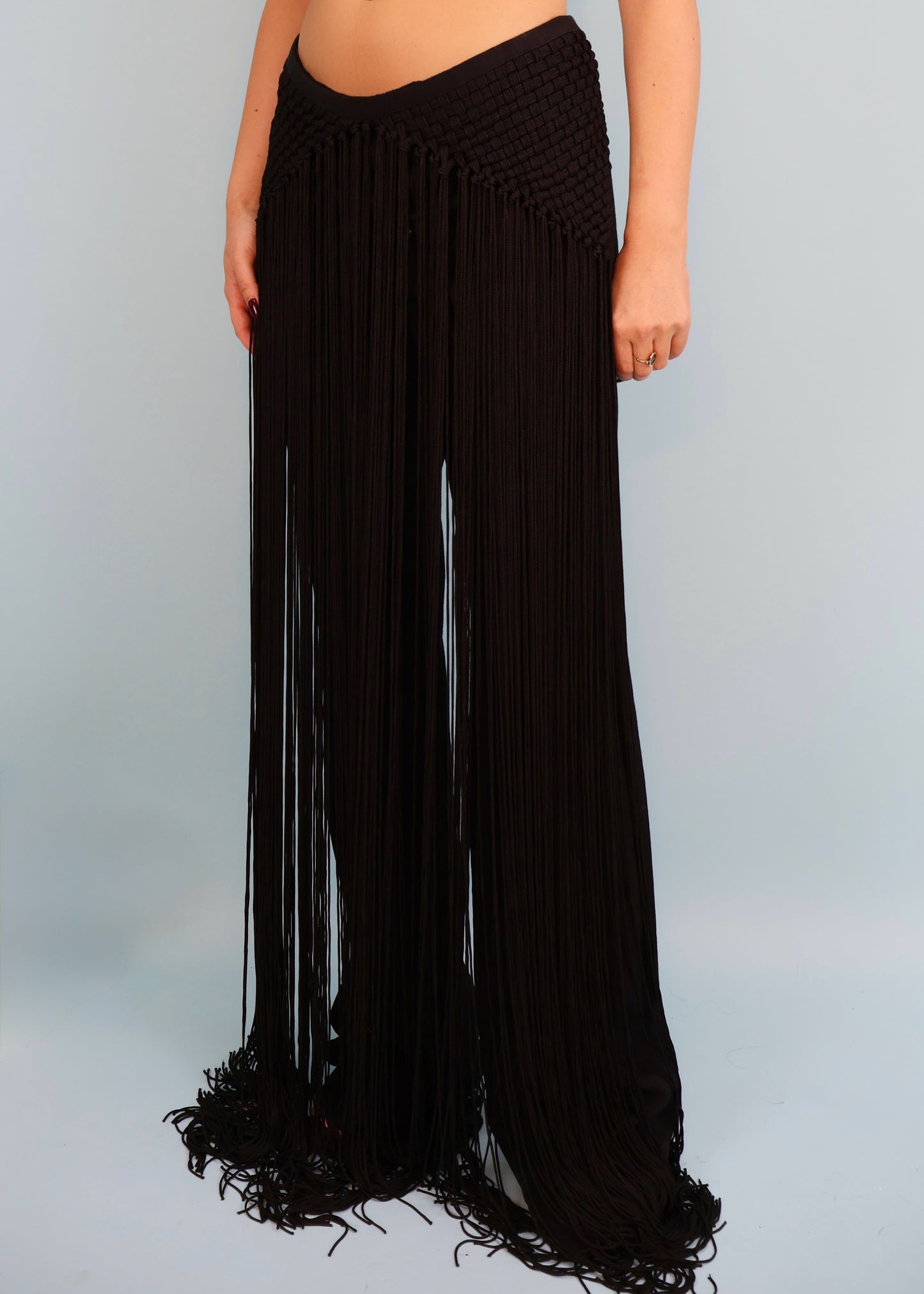 Alexander McQueen Fall 2002 Runway Black Fringe Pants