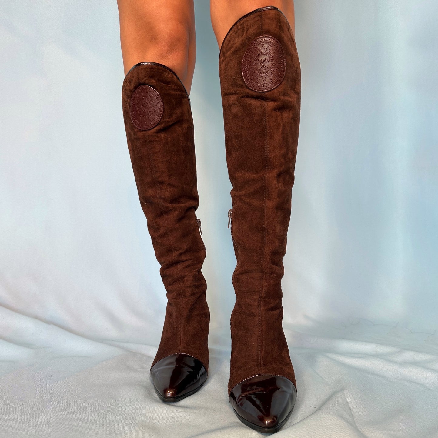 Versace Brown Suede Boots