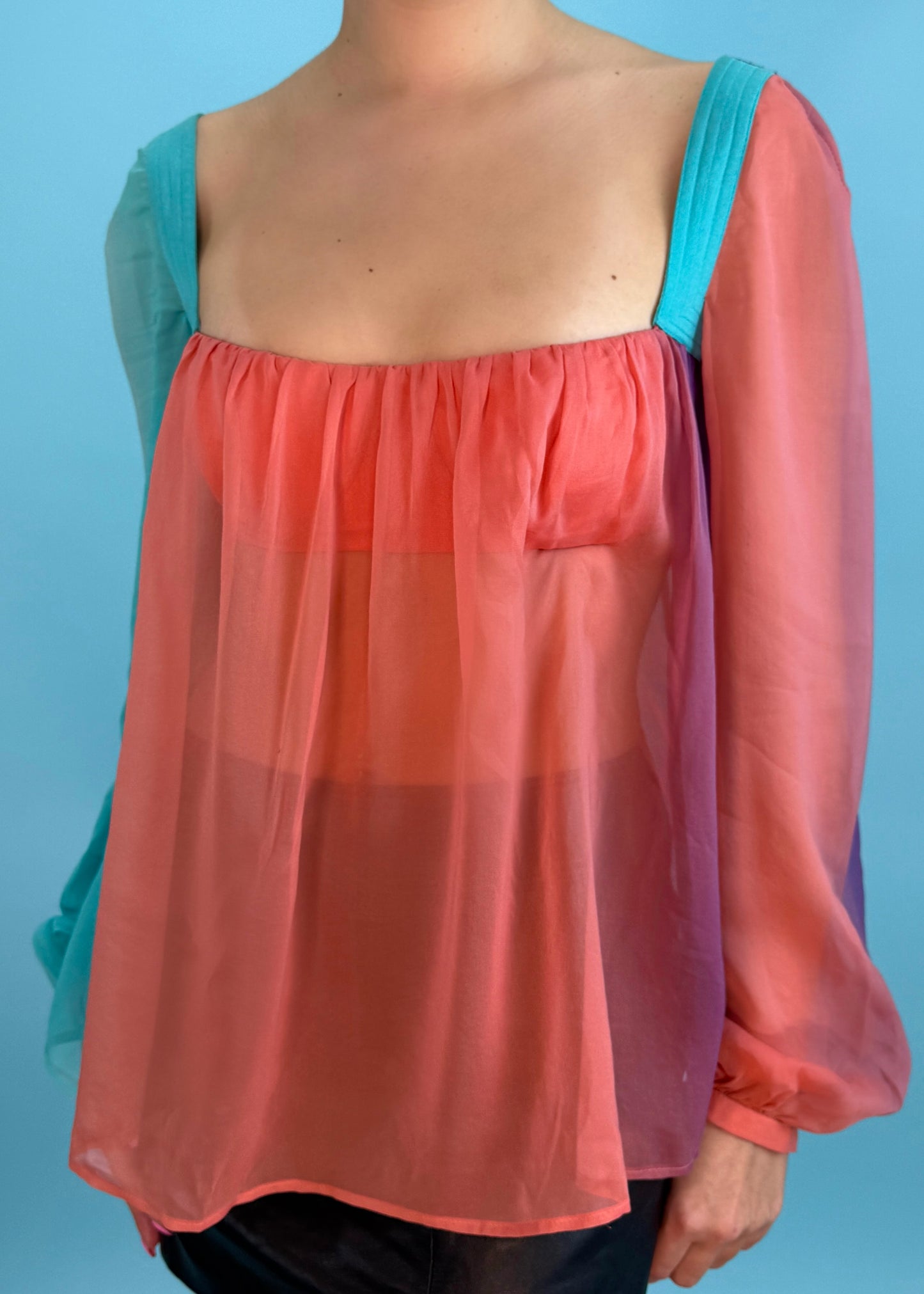 Versace Fall 2002 Silk Chiffon Bustier Top