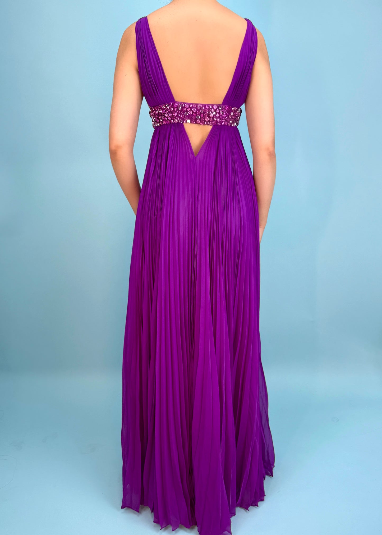 Gucci Fall 2006 Purple Crystal Embellished Pleated Gown
