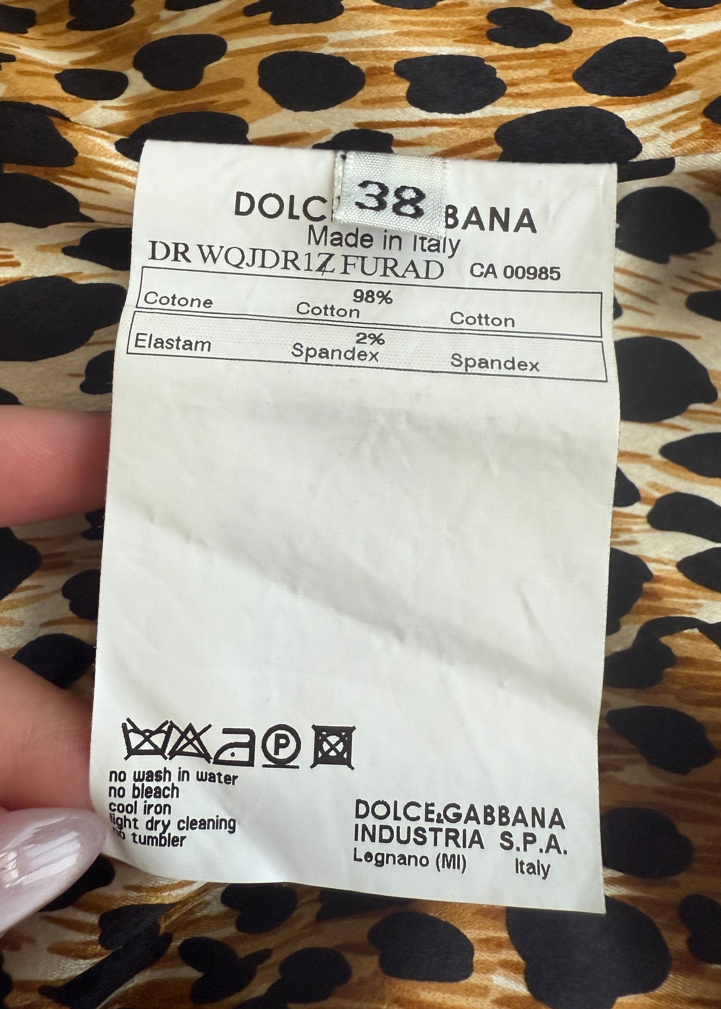 Dolce & Gabbana Bronze Satin Virgin Mary Charm Dress