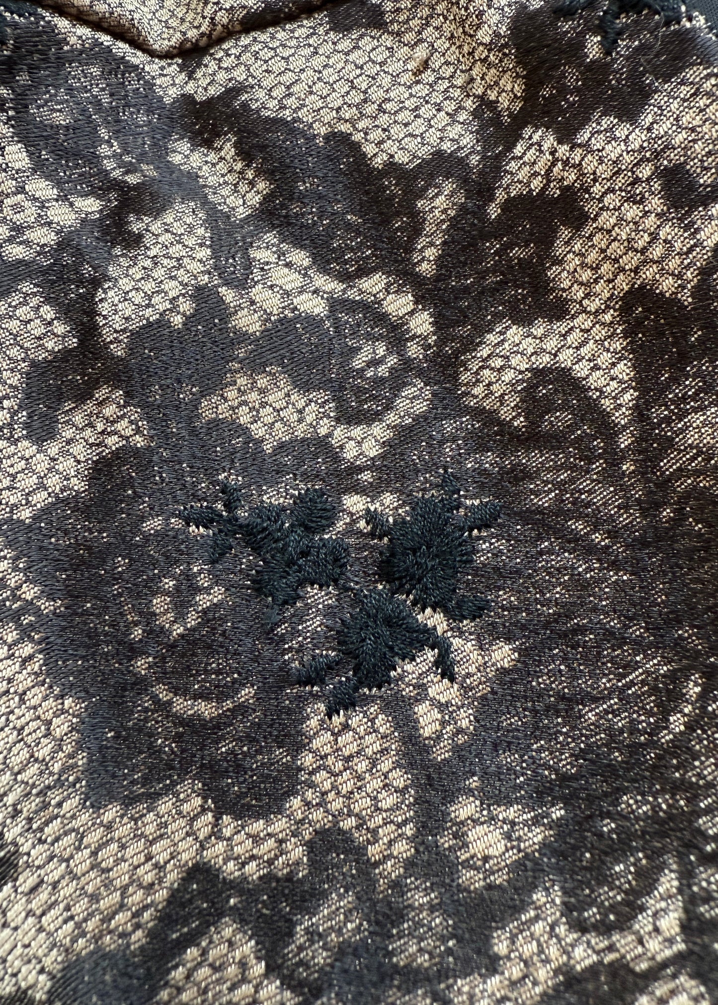 Celine Fall 2004 Runway Lace Print Corseted Strapless Dress