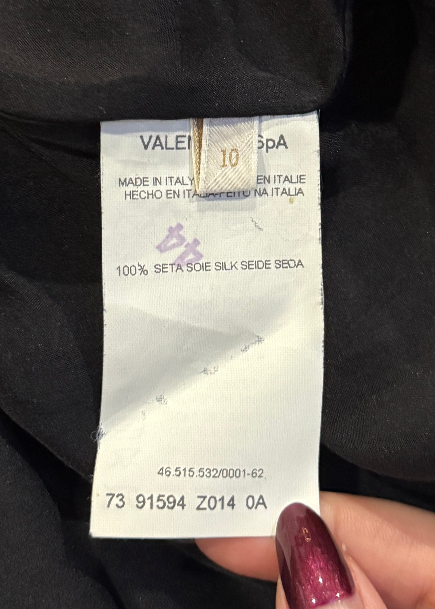 Valentino Spring 2001 Runway Black Silk & White Floral Sequin Embellished Skirt