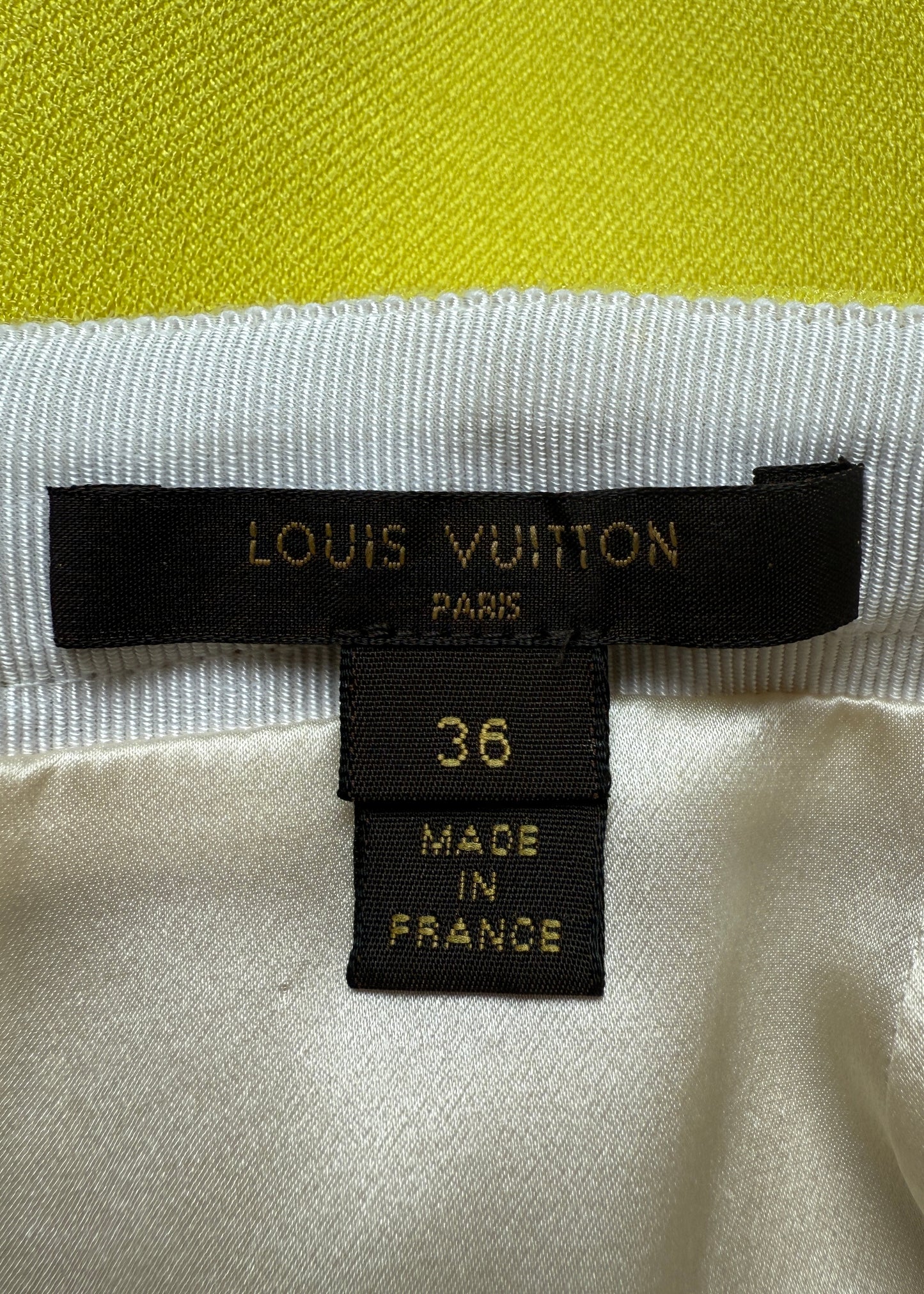 Louis Vuitton Spring 2013 Runway Yellow & White Checked Damier Skirt