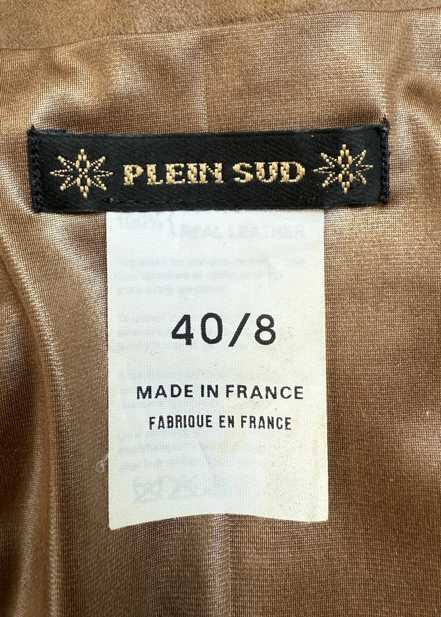 Plein Sud Fall 2002 Brown Leather Lace Up Sleeveless Vest Jacket
