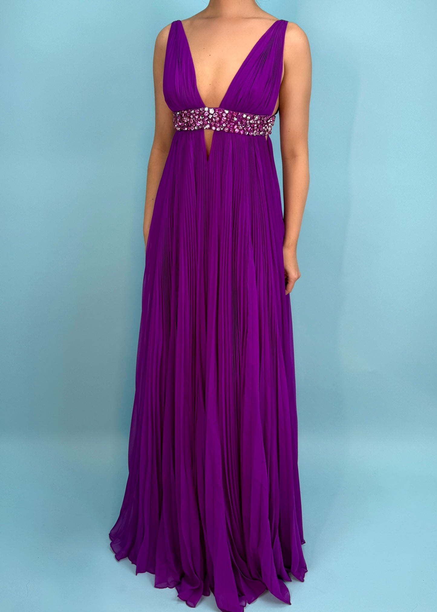 Gucci Fall 2006 Purple Crystal Embellished Pleated Gown