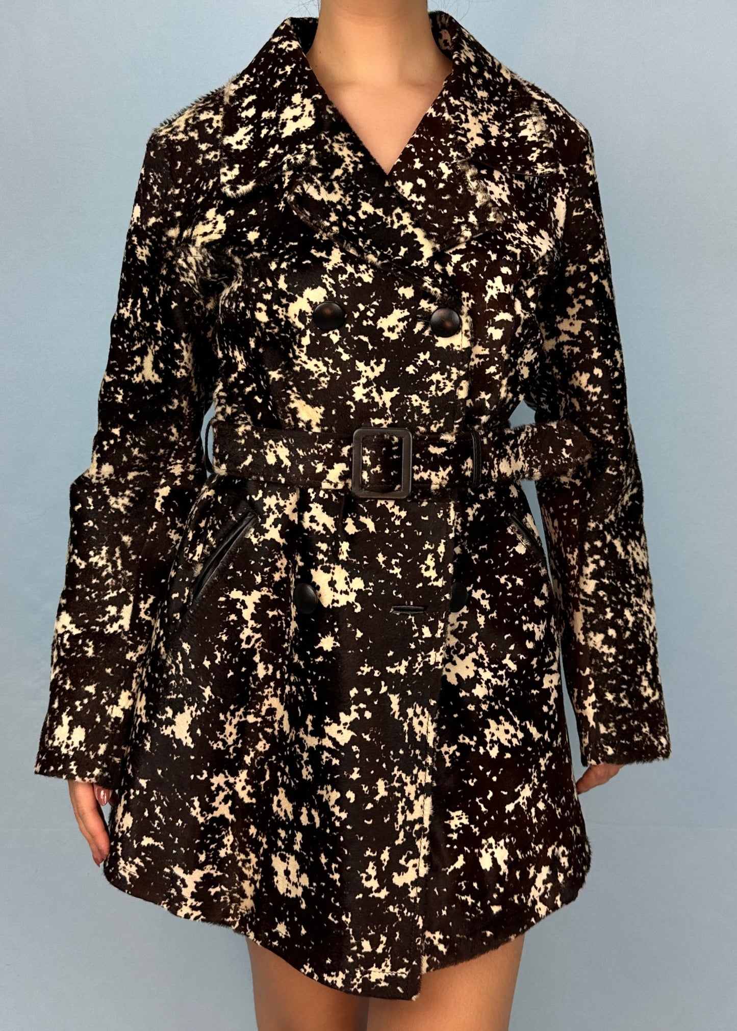 Dolce & Gabbana Fall 2002 Pony Hair Leather Mottled Jacket