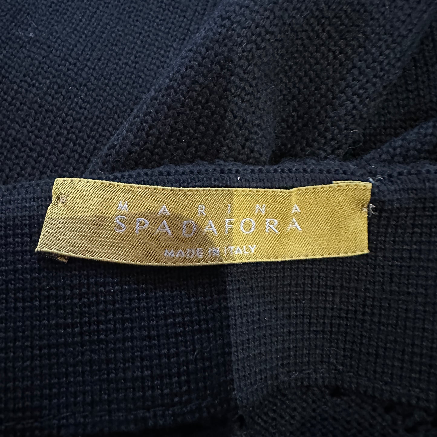 Marina Spadafora Black Knit Midi Dress