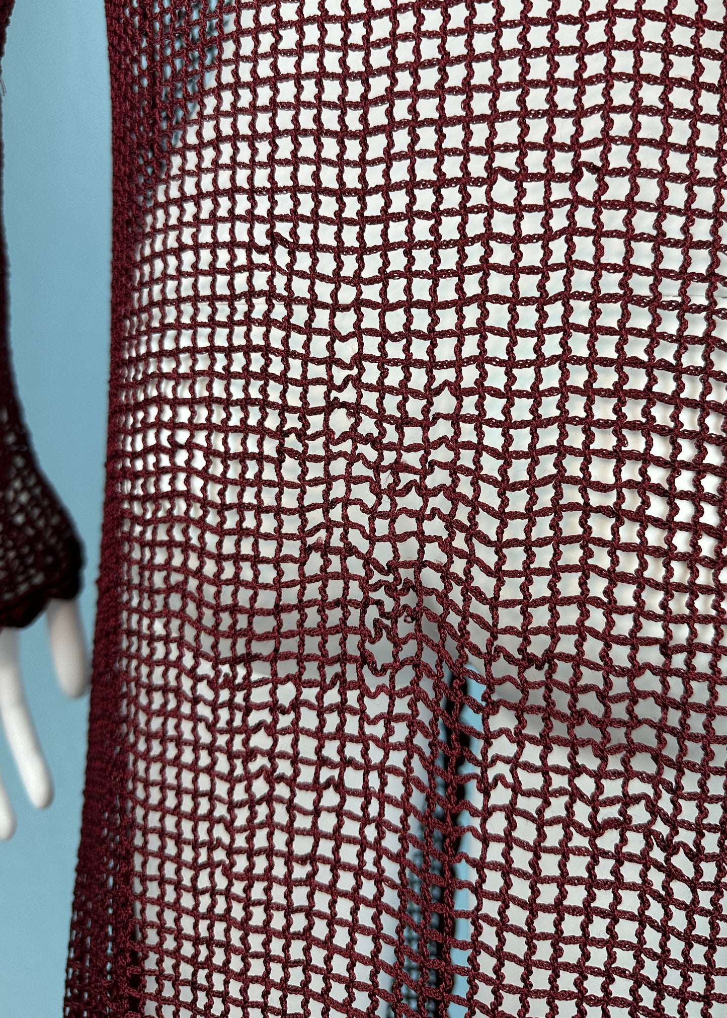 Dolce & Gabbana Fall 1997 Burgundy Floral Knit Cardigan