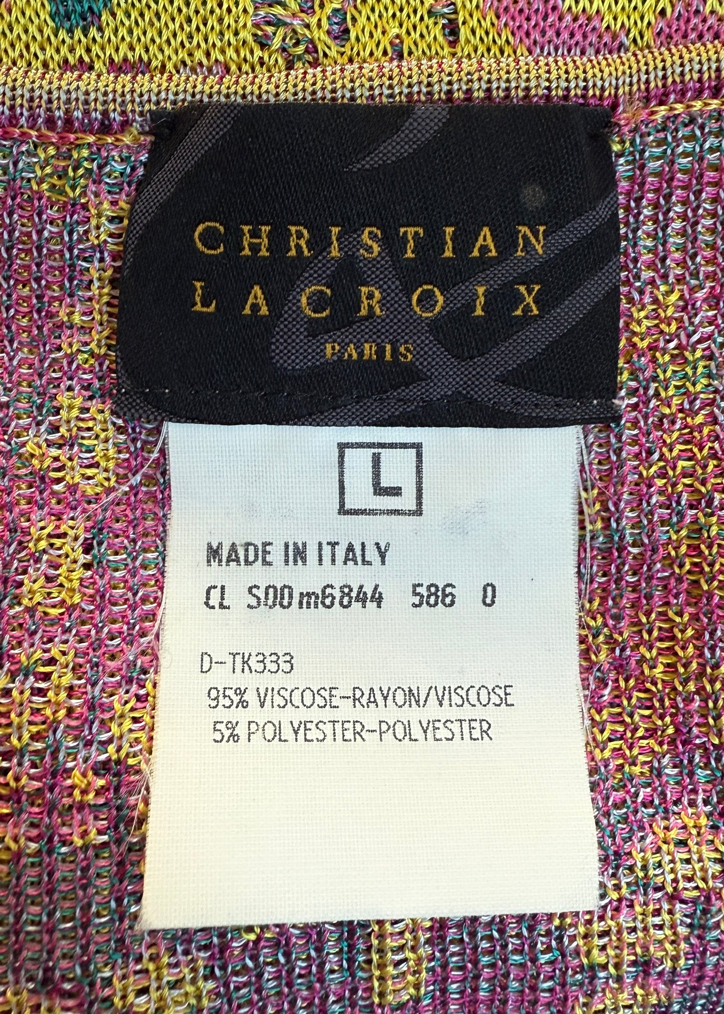 Christian Lacroix Beaded Cut Out Knit Vest Top