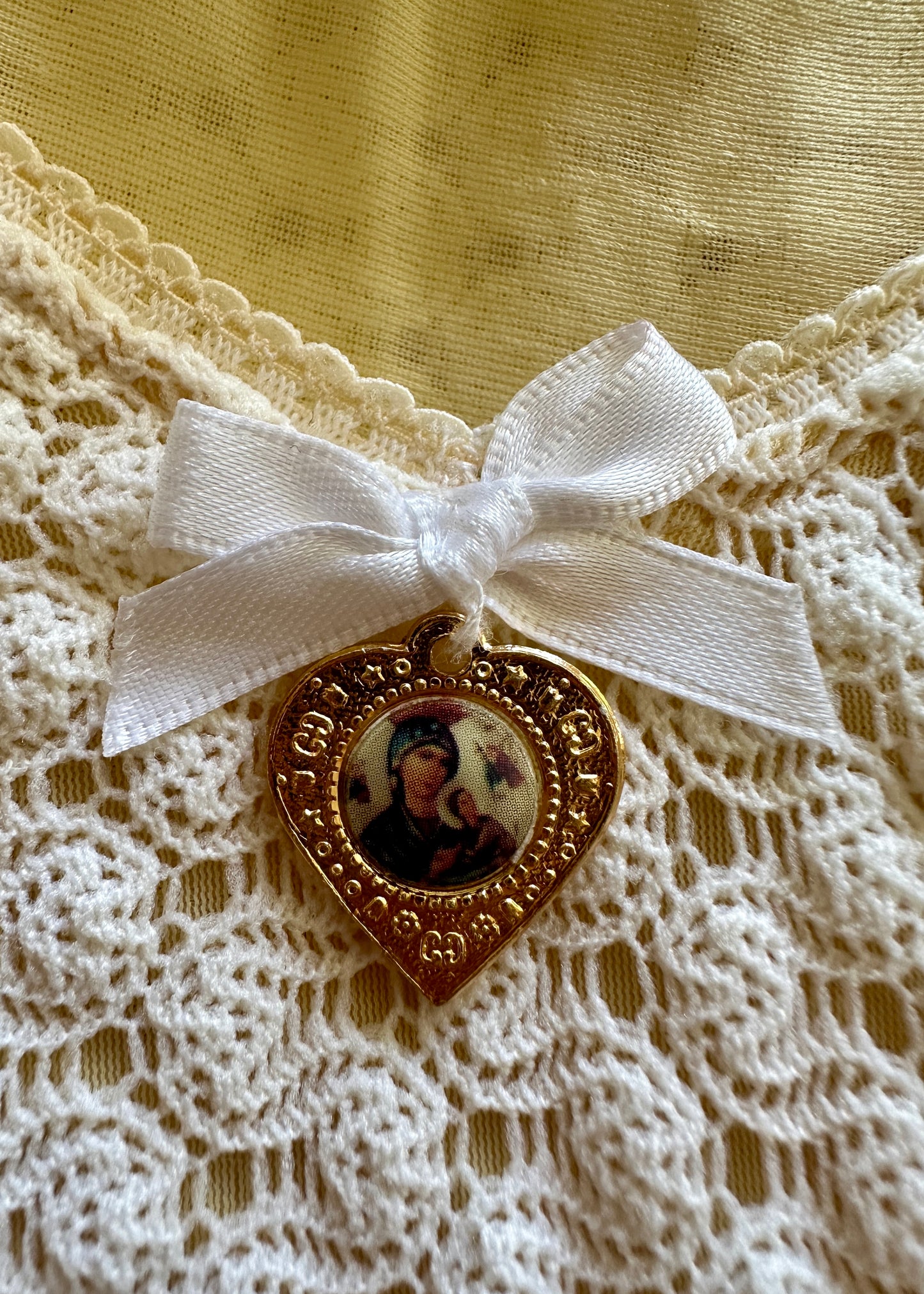 D&G by Dolce & Gabbana Spring 1995 Virgin Mary Charm Dress